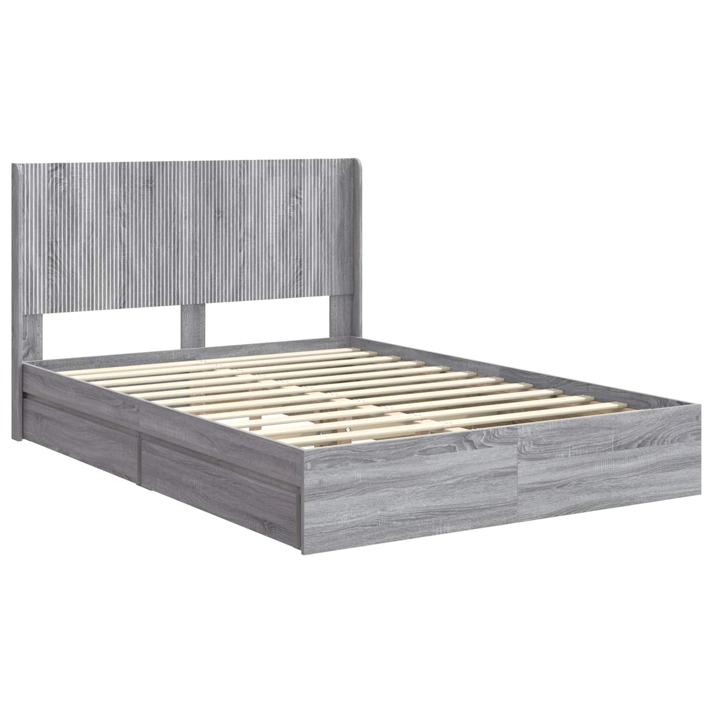 vidaXL Καλάθι με αποθήκη και κεφαλάρι Γκρι Sonoma 140 x 200 cm