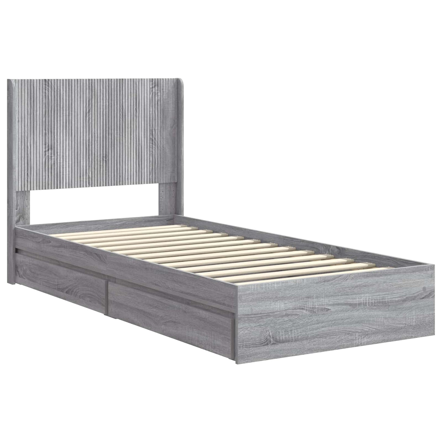 vidaXL Καλάθι με αποθήκη και κεφαλάρι Γκρι Sonoma 100 x 200 cm