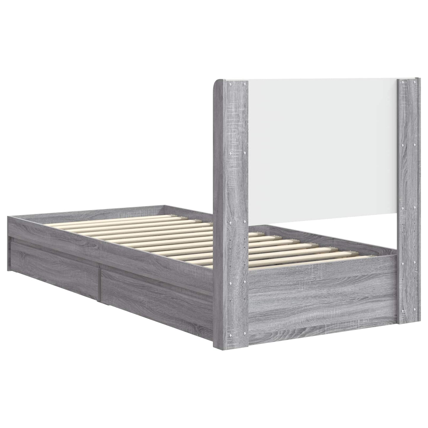 vidaXL Καλάθι με αποθήκη και κεφαλάρι Γκρι Sonoma 100 x 200 cm