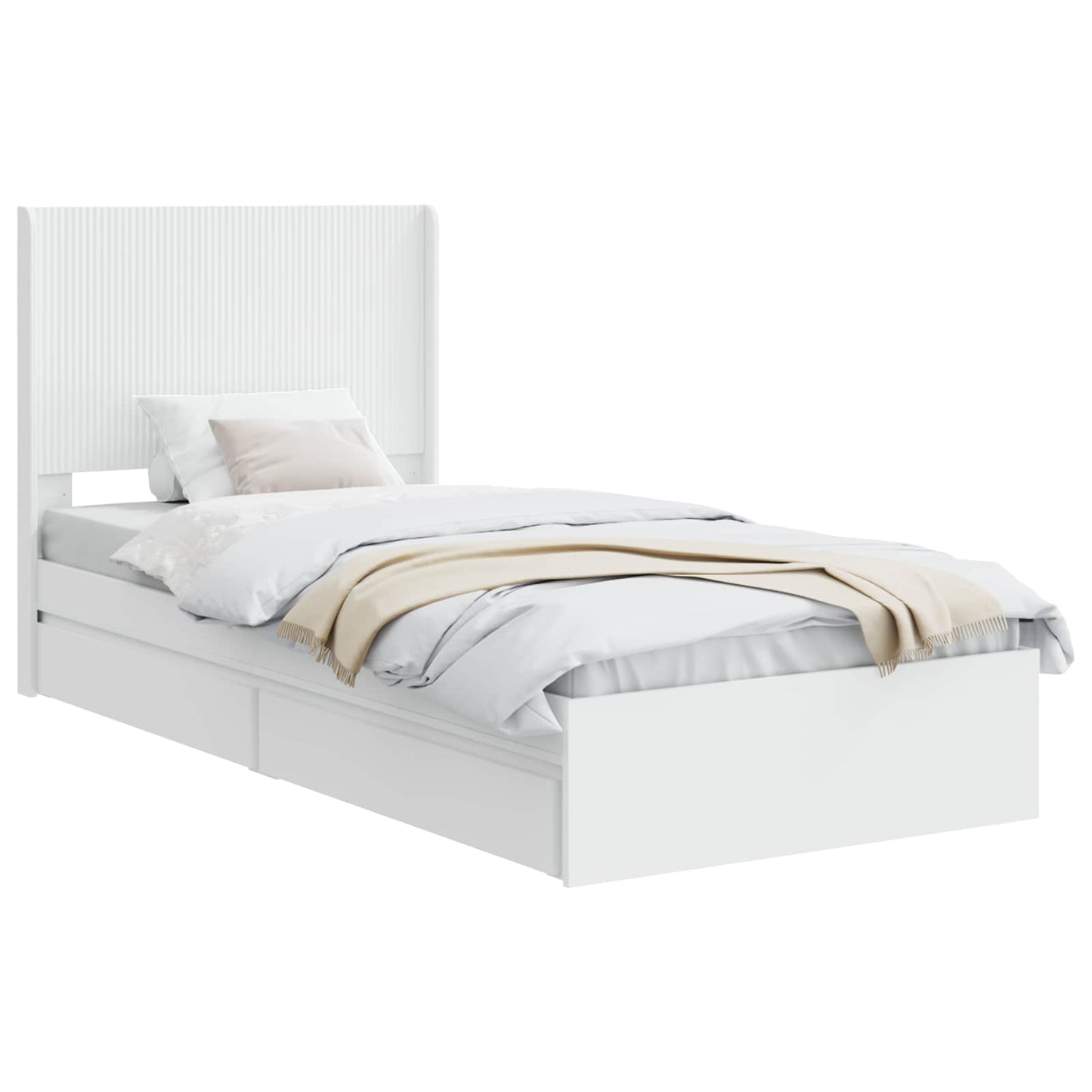 vidaXL Καλάθι με αποθήκη και κεφαλάρι Λευκό 90 x 200 cm
