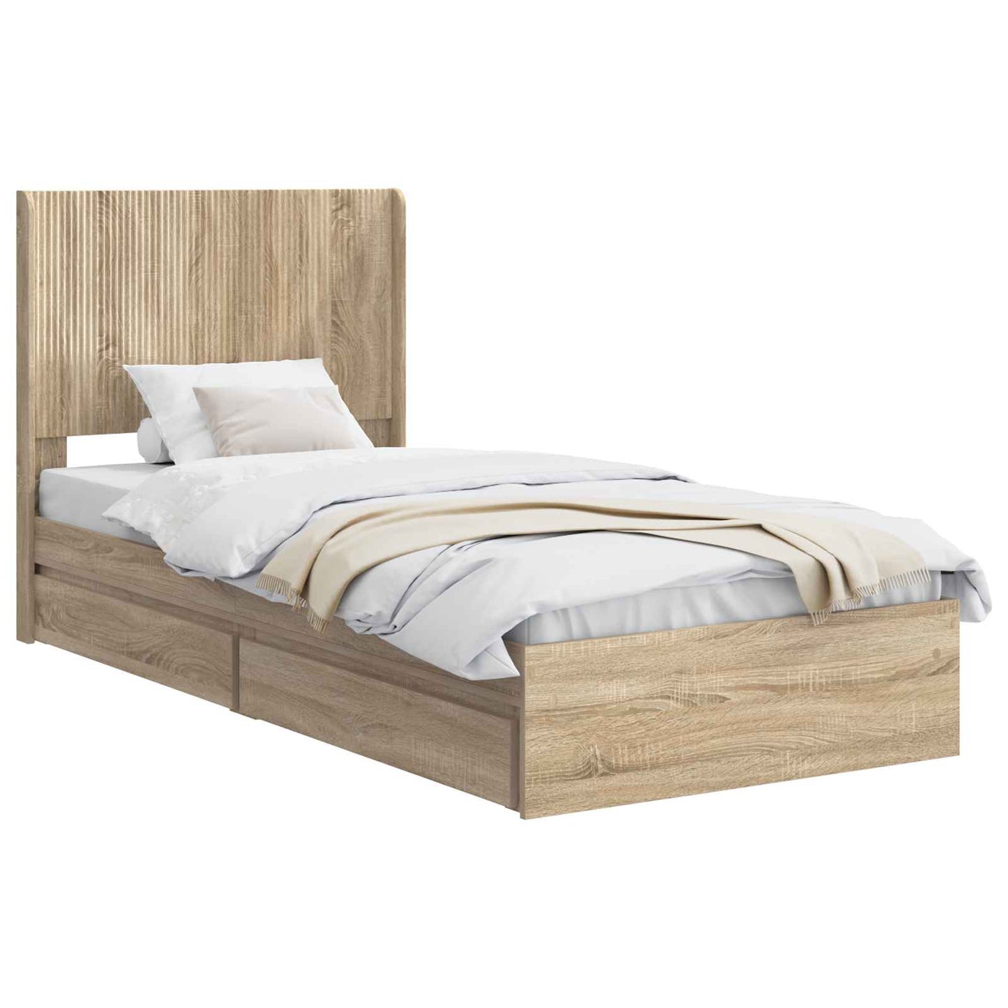 vidaXL Καλάθι με αποθήκη και κεφαλάρι Sonoma Δρυς 90 x 200 cm
