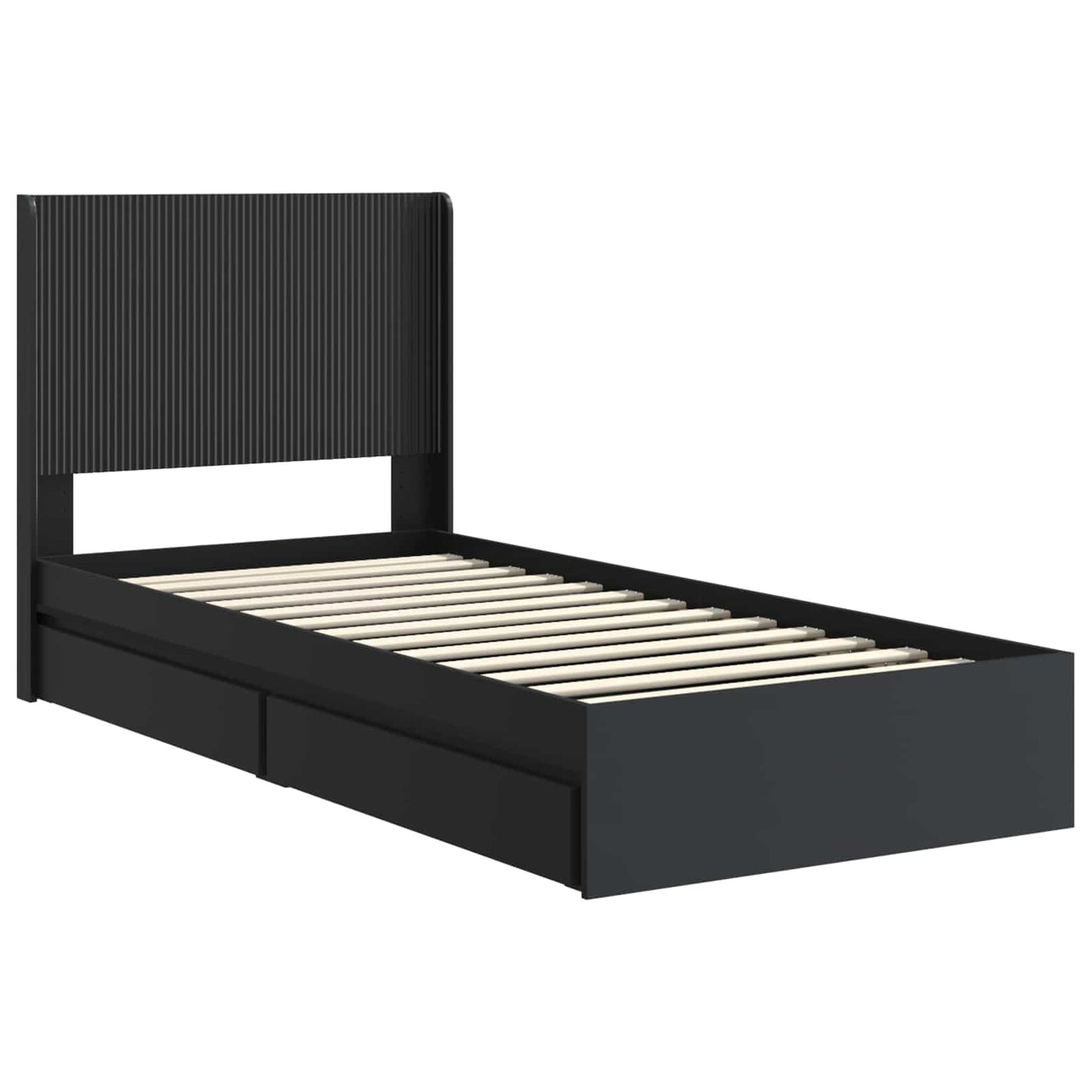 vidaXL Καλάθι με αποθήκη και κεφαλάρι Μαύρο 90 x 190 cm