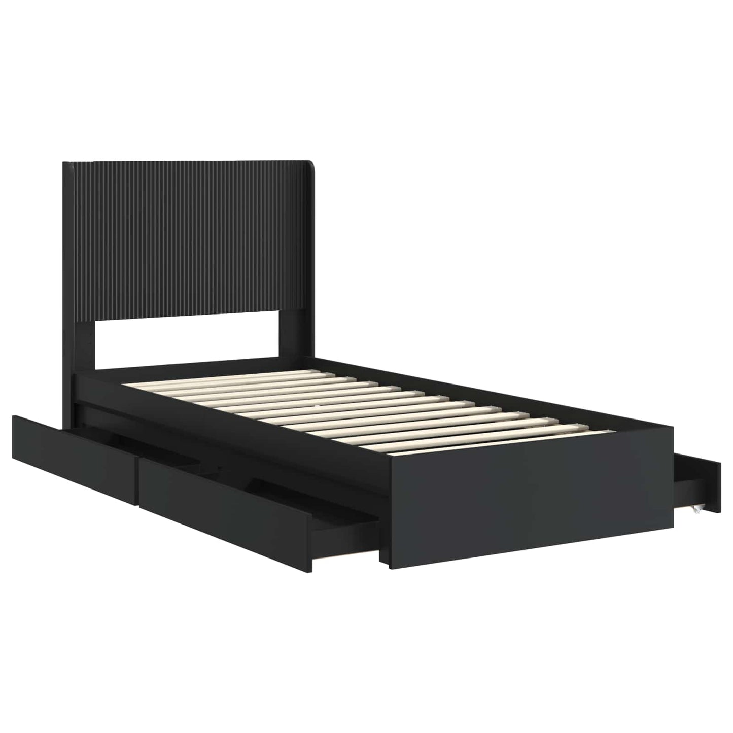 vidaXL Καλάθι με αποθήκη και κεφαλάρι Μαύρο 75 x 190 cm