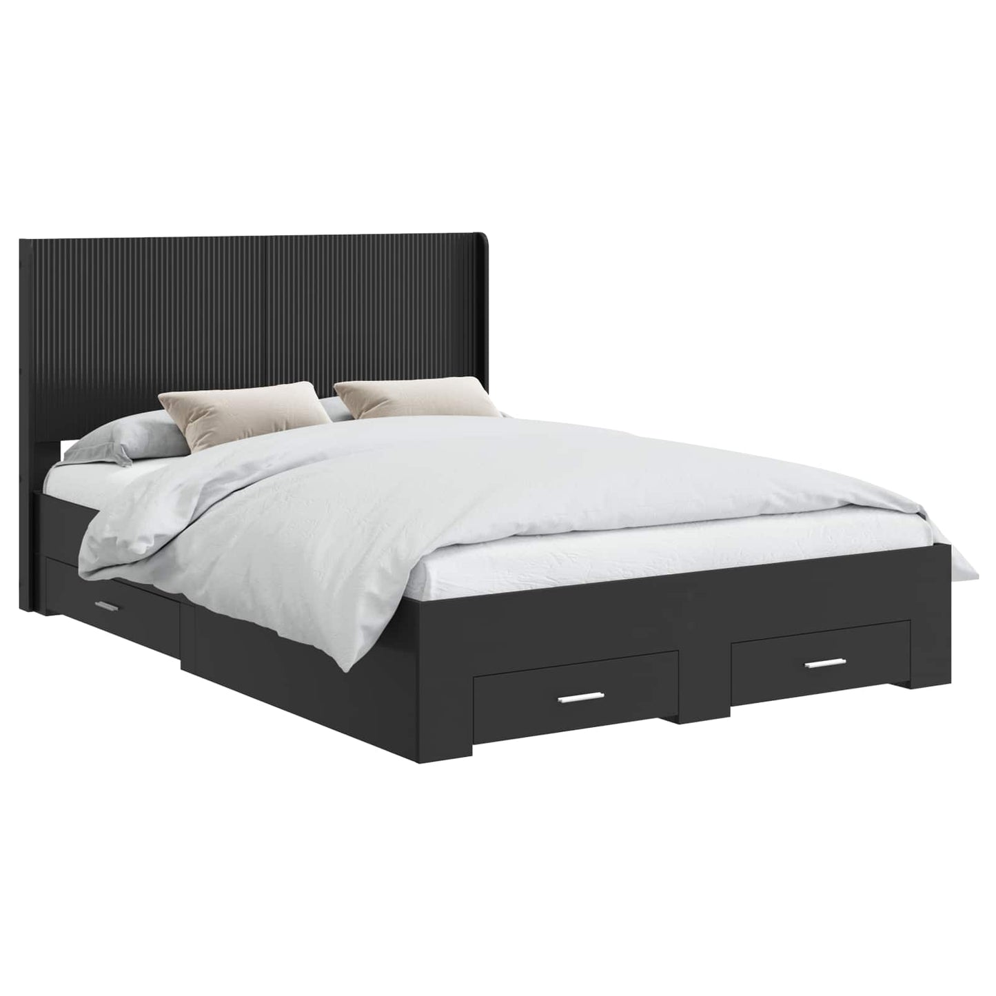 vidaXL Καλάθι με αποθήκη και κεφαλάρι Μαύρο 135 x 190 cm