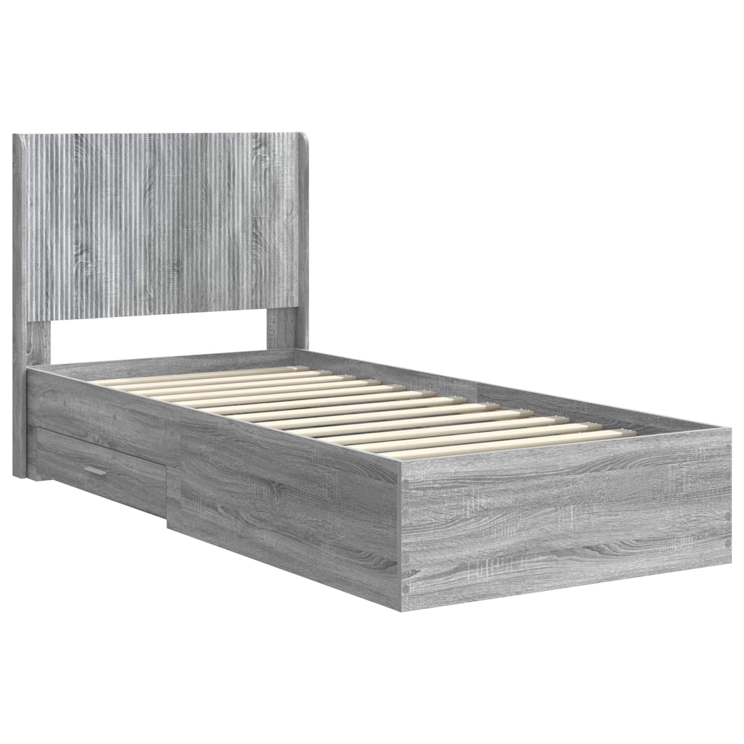 vidaXL Καλάθι με αποθήκη και κεφαλάρι Γκρι Sonoma 100 x 200 cm
