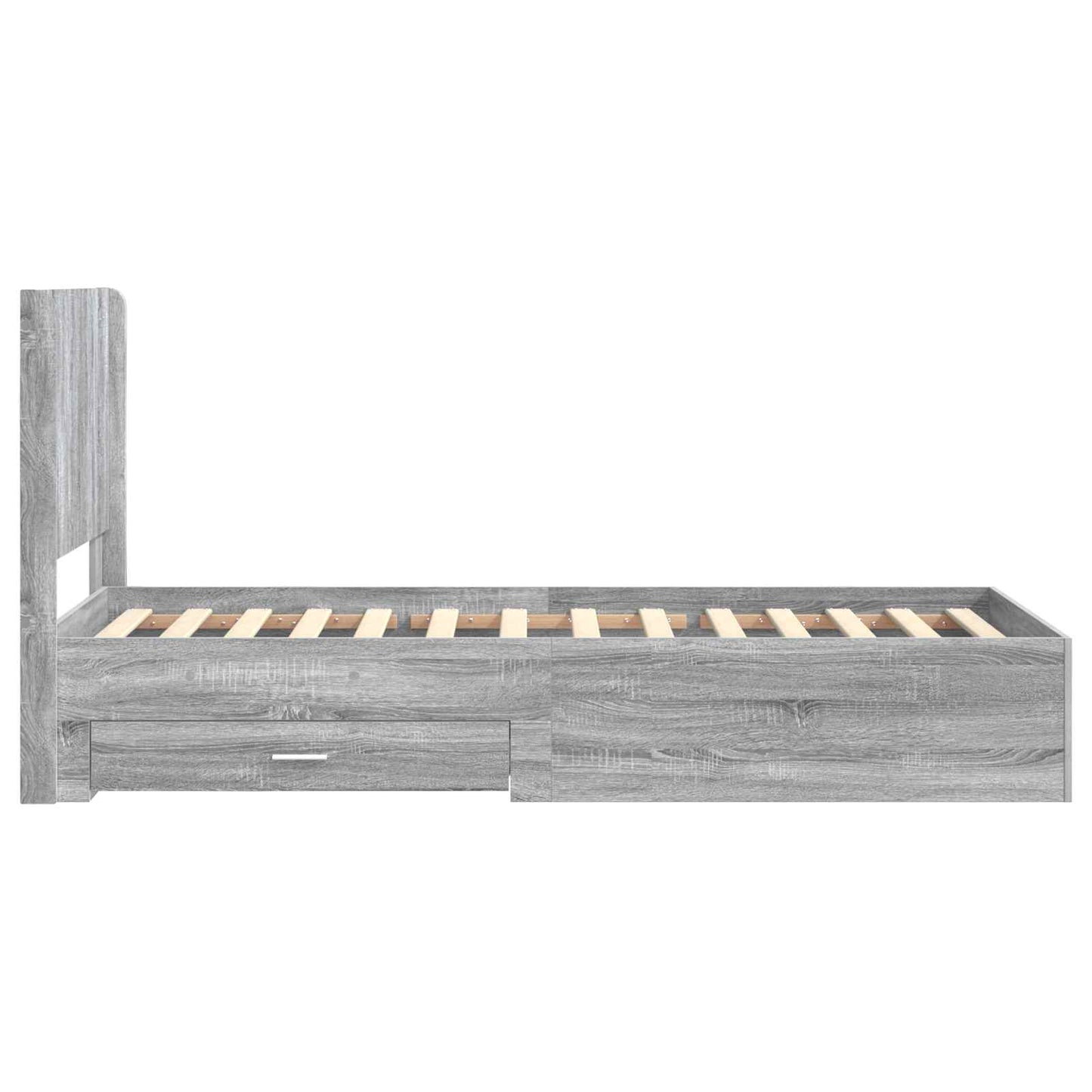 vidaXL Καλάθι με αποθήκη και κεφαλάρι Γκρι Sonoma 100 x 200 cm