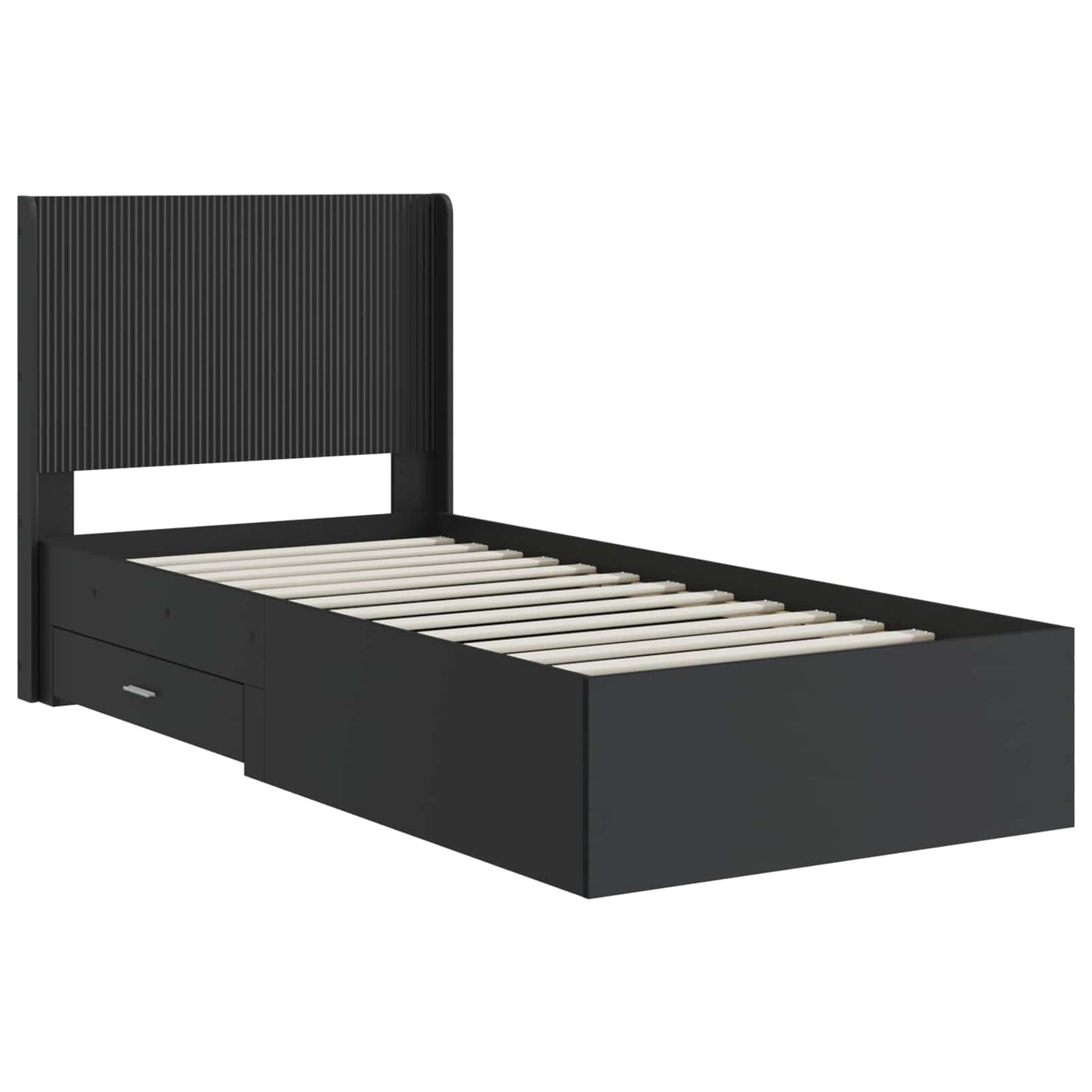 vidaXL Καλάθι με αποθήκη και κεφαλάρι Μαύρο 75 x 190 cm