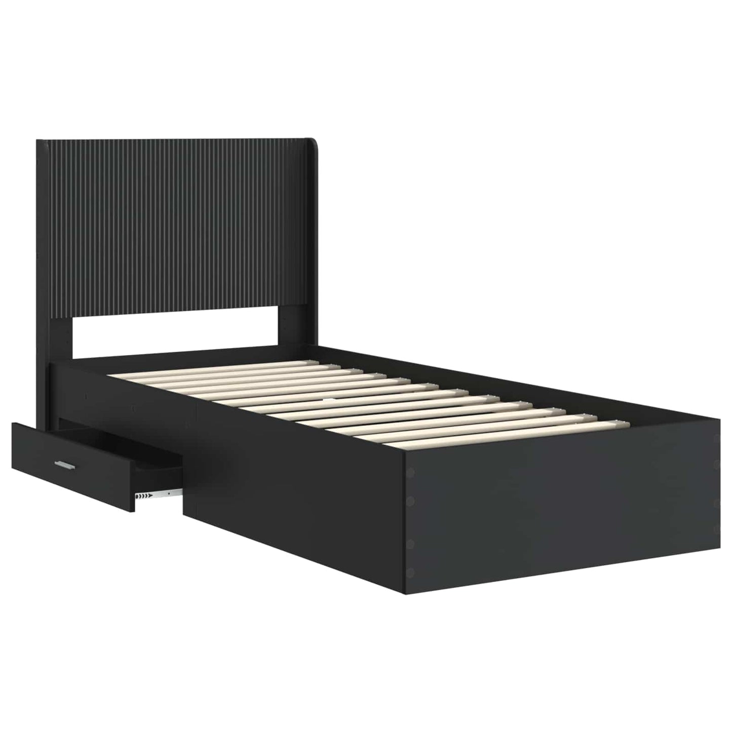 vidaXL Καλάθι με αποθήκη και κεφαλάρι Μαύρο 75 x 190 cm