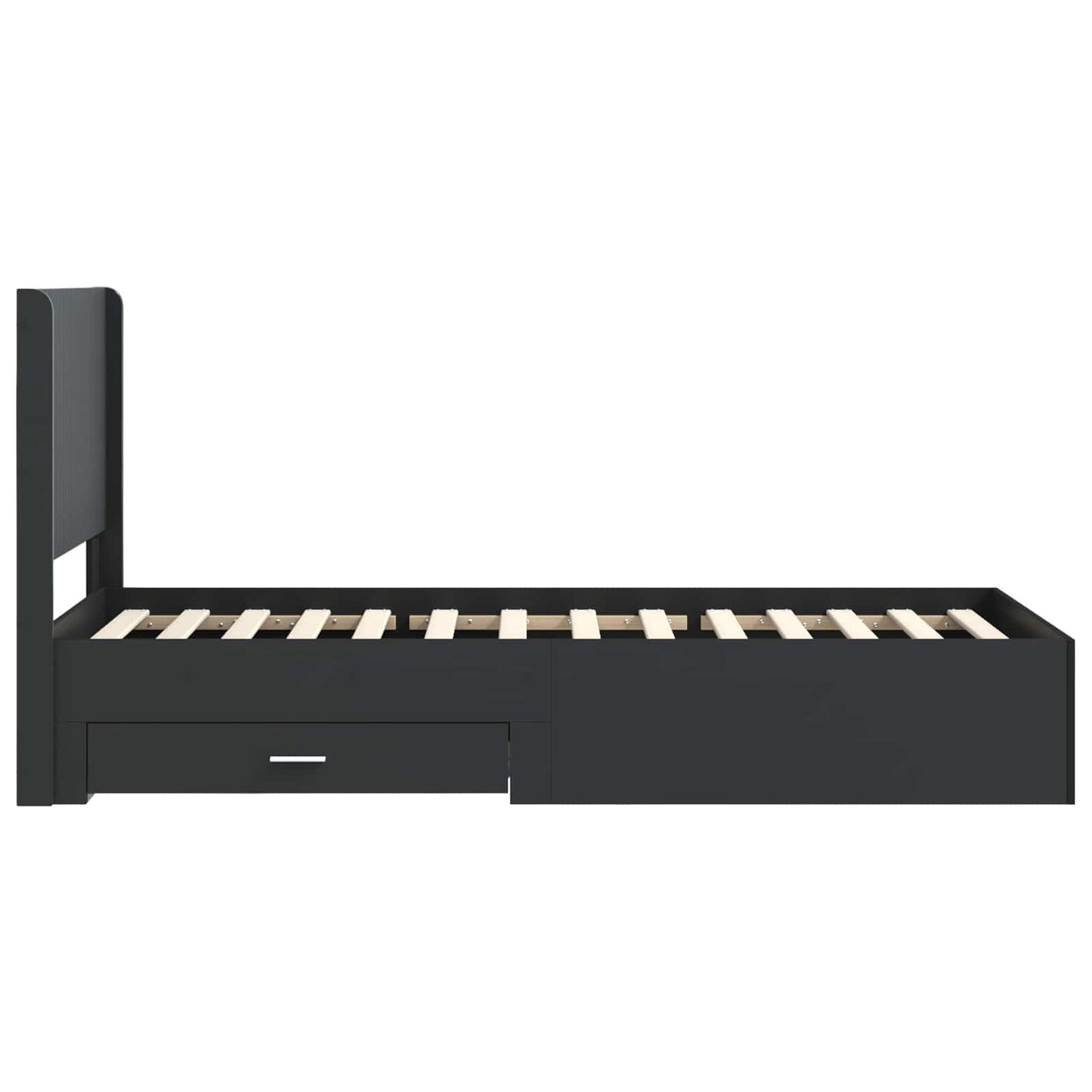 vidaXL Καλάθι με αποθήκη και κεφαλάρι Μαύρο 75 x 190 cm
