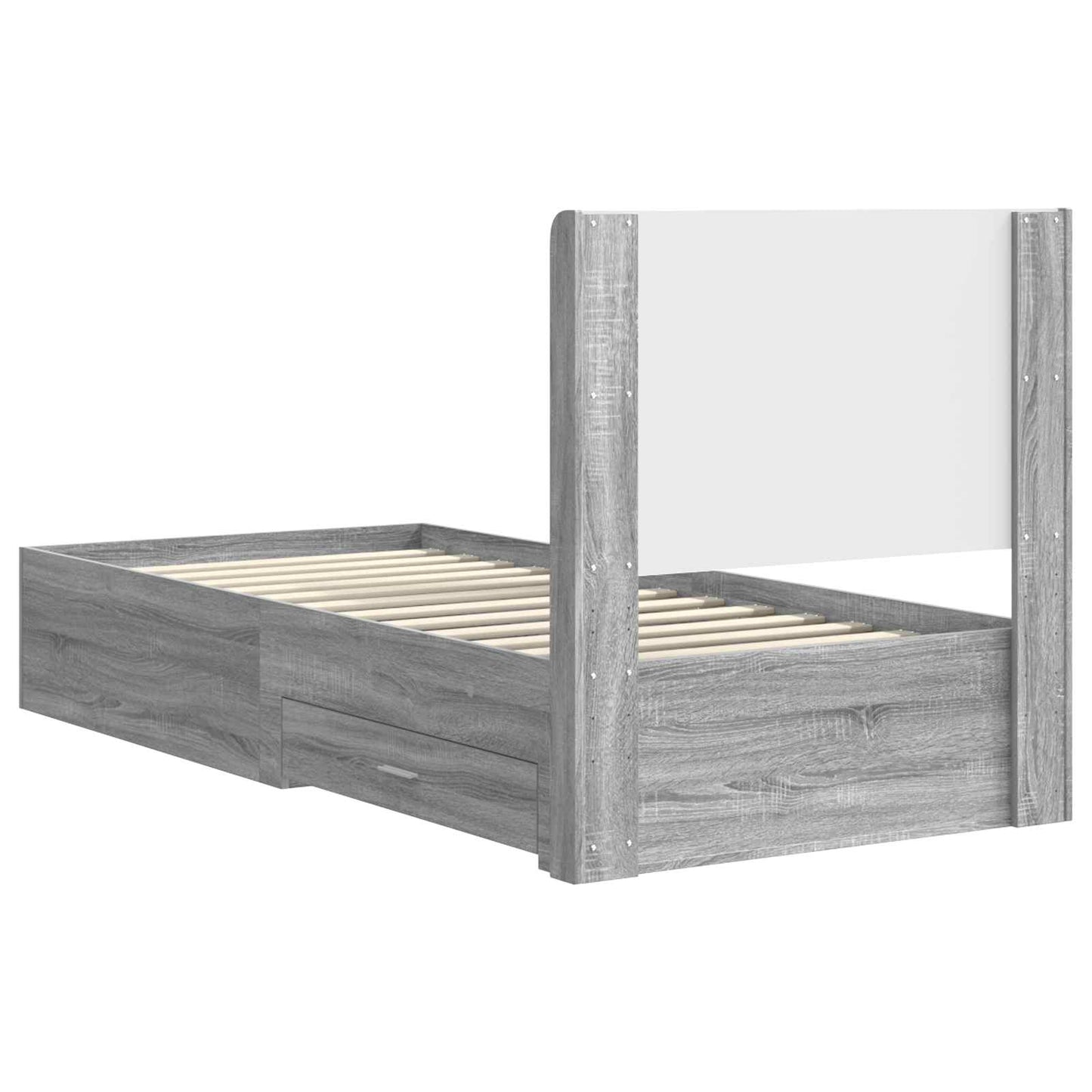 vidaXL Καλάθι με αποθήκη και κεφαλάρι Γκρι Sonoma 75 x 190 cm