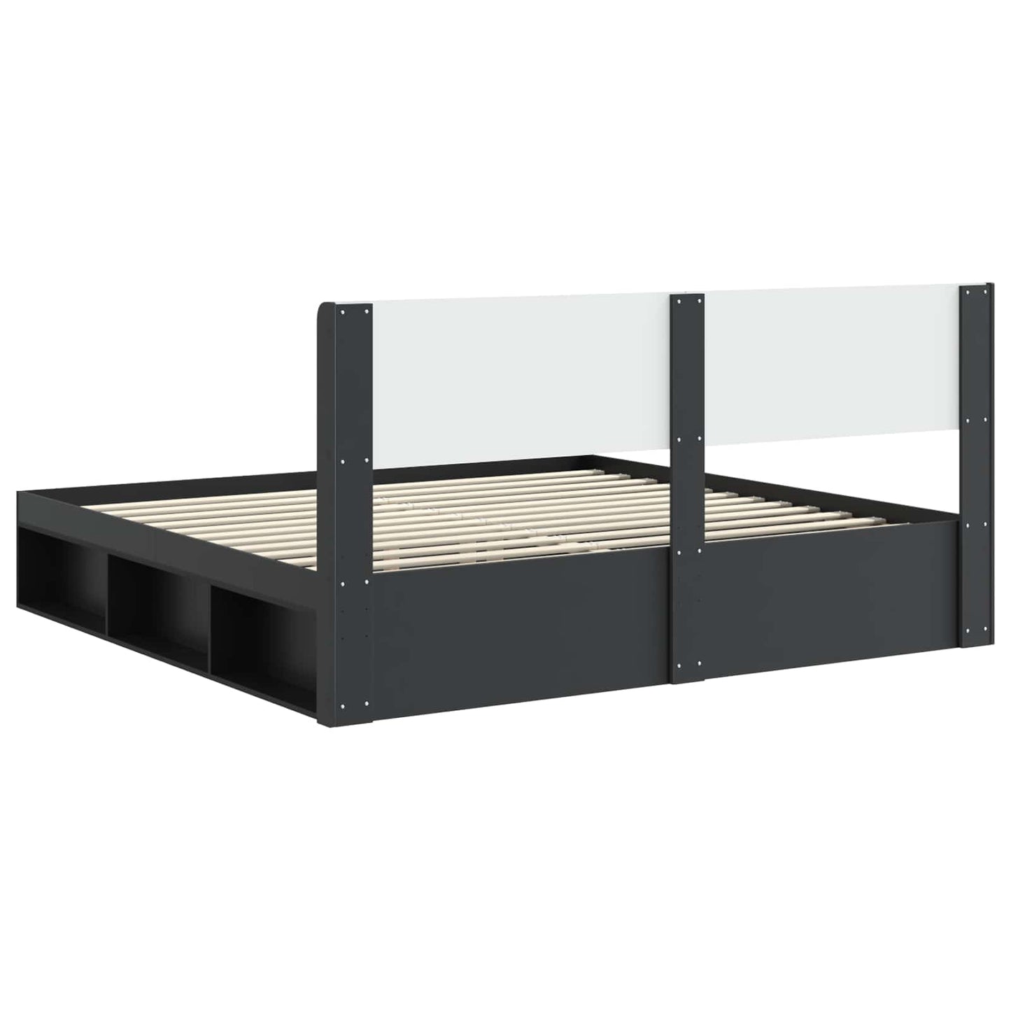 vidaXL Καλάθι με αποθήκη και κεφαλάρι 3 pcs Επεξεργασμένο Ξύλο