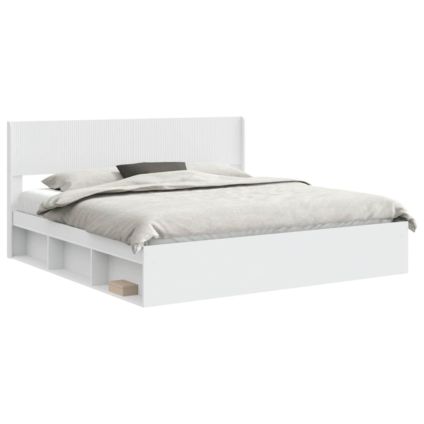 vidaXL Καλάθι με αποθήκη και κεφαλάρι Λευκό 180 x 200 cm