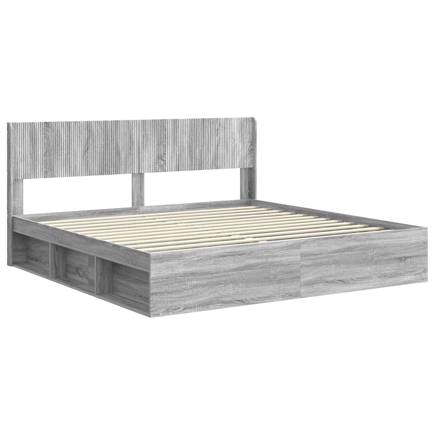 vidaXL Καλάθι με αποθήκη και κεφαλάρι Γκρι Sonoma 180 x 200 cm