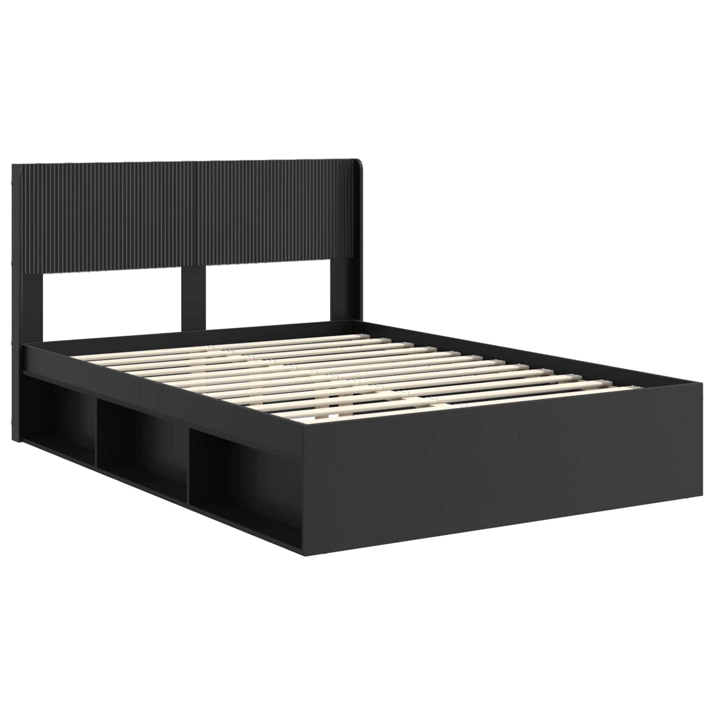vidaXL Καλάθι με αποθήκη και κεφαλάρι Μαύρο 160 x 200 cm