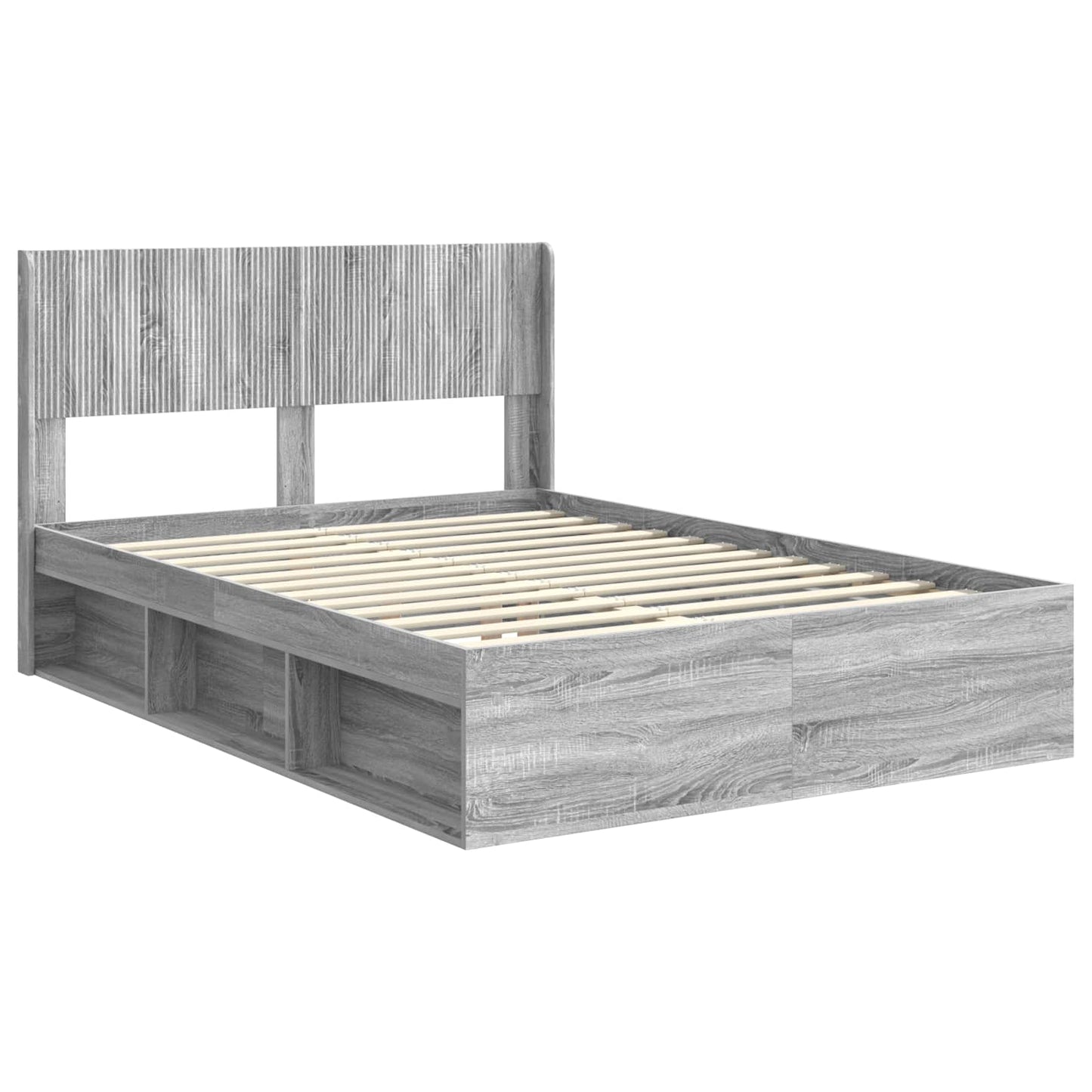 vidaXL Καλάθι με αποθήκη και κεφαλάρι Γκρι Sonoma 160 x 200 cm