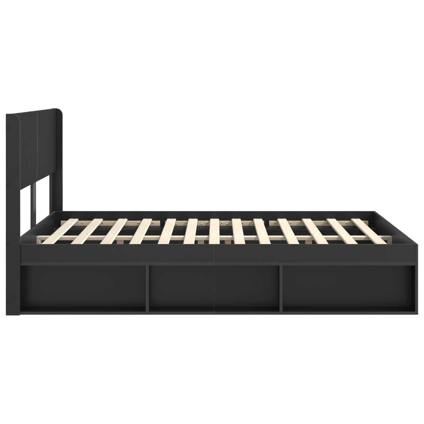 vidaXL Καλάθι με αποθήκη και κεφαλάρι Μαύρο 140 x 200 cm