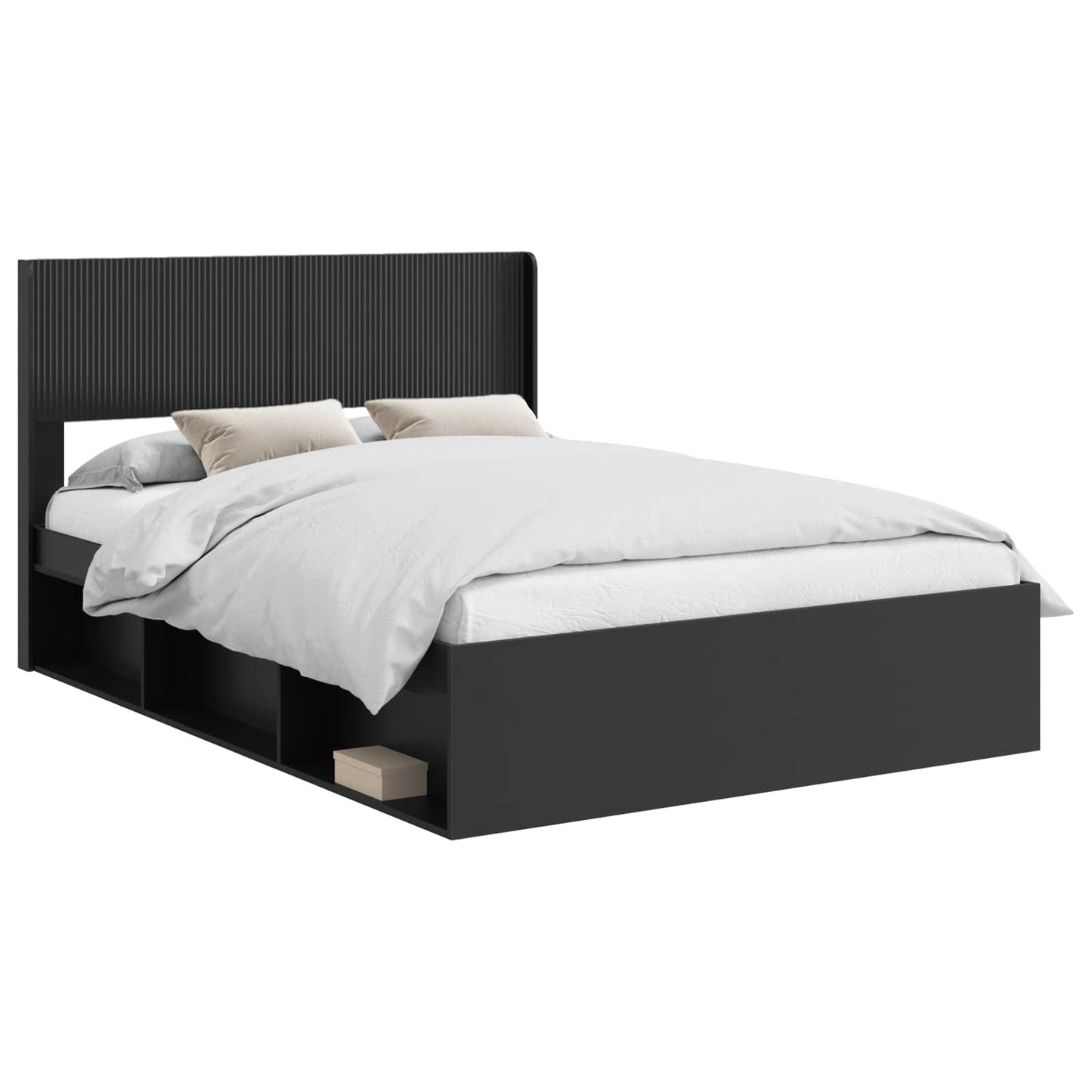 vidaXL Καλάθι με αποθήκη και κεφαλάρι Μαύρο 120 x 200 cm