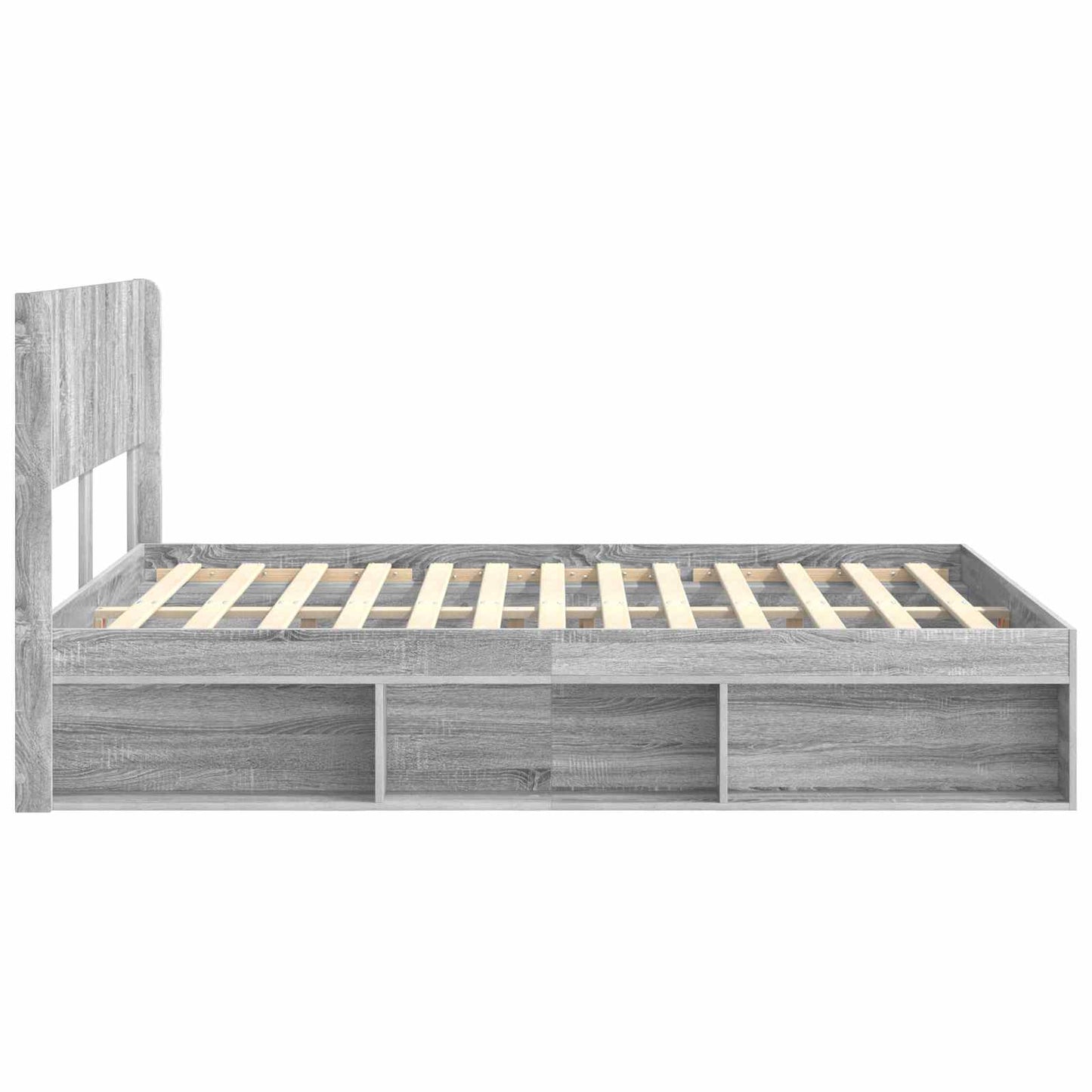 vidaXL Καλάθι με αποθήκη και κεφαλάρι Γκρι Sonoma 120 x 200 cm