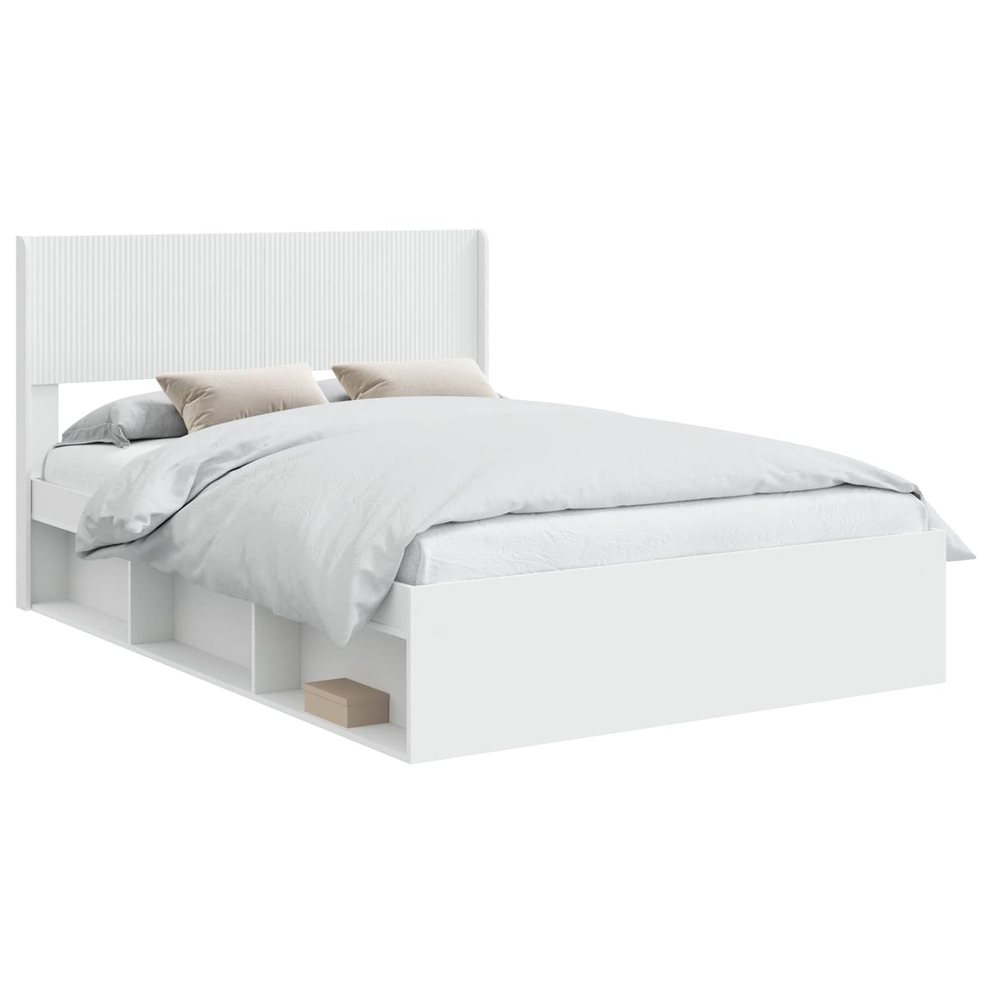 vidaXL Καλάθι με αποθήκη και κεφαλάρι Λευκό 120 x 190 cm