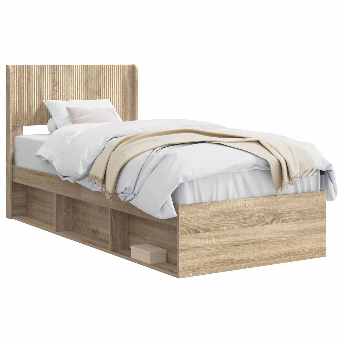 vidaXL Καλάθι με αποθήκη και κεφαλάρι Sonoma Δρυς 100 x 200 cm
