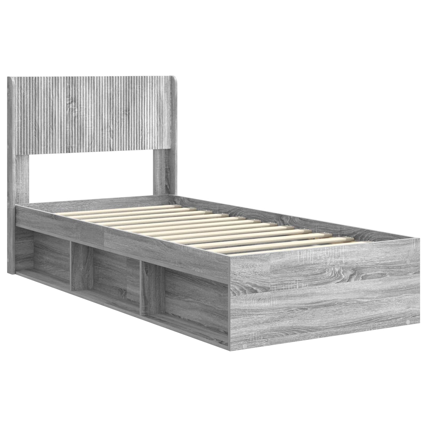 vidaXL Καλάθι με αποθήκη και κεφαλάρι Γκρι Sonoma 100 x 200 cm