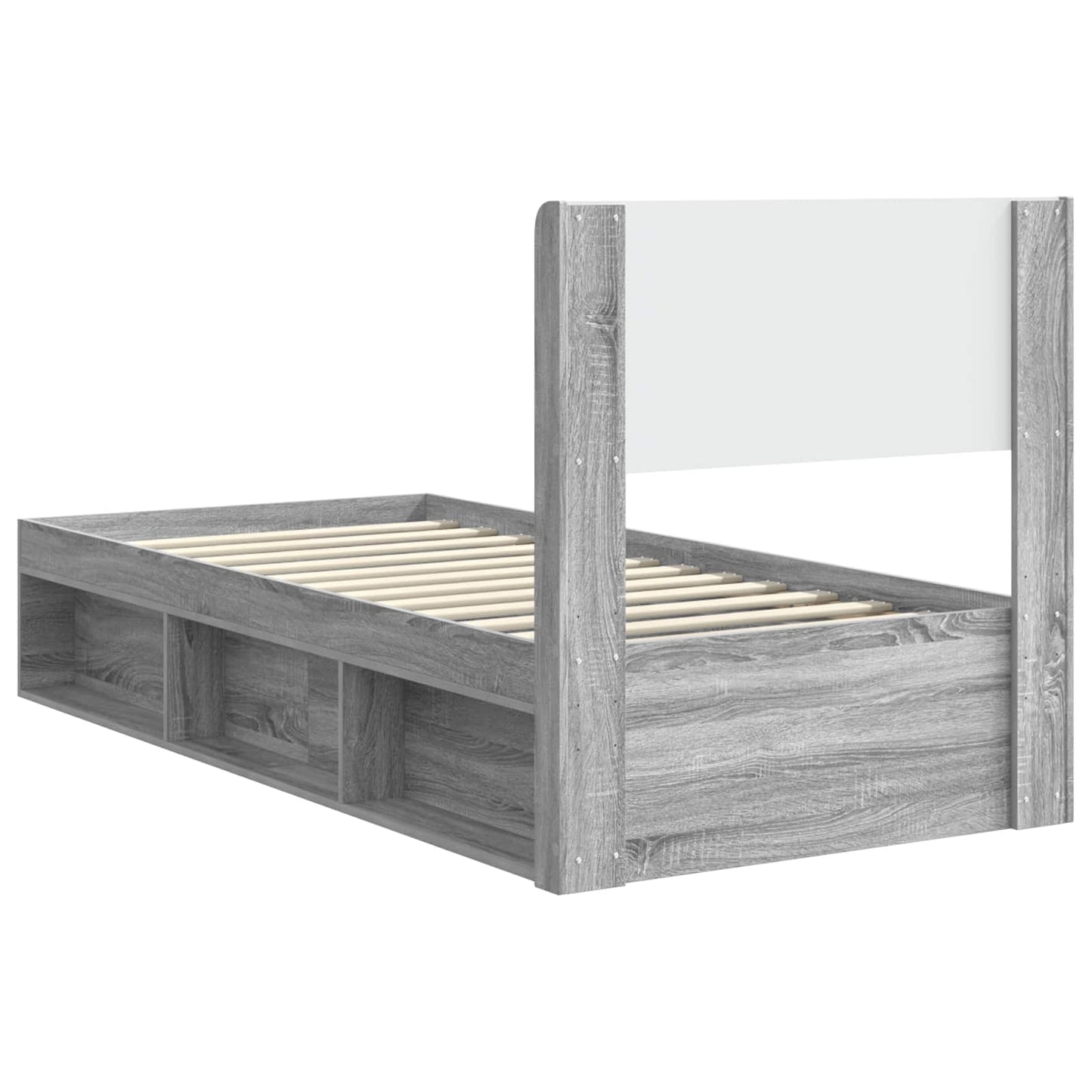 vidaXL Καλάθι με αποθήκη και κεφαλάρι Γκρι Sonoma 100 x 200 cm