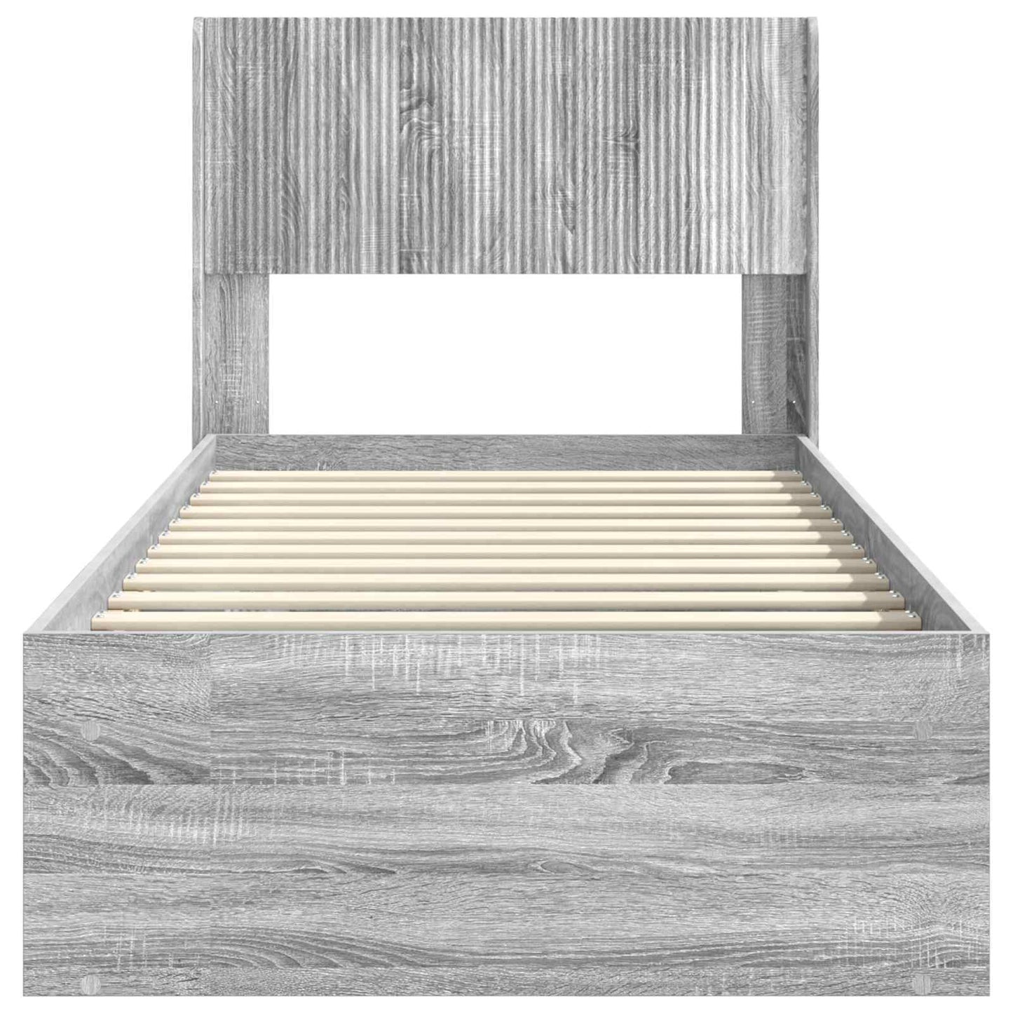 vidaXL Καλάθι με αποθήκη και κεφαλάρι Γκρι Sonoma 100 x 200 cm