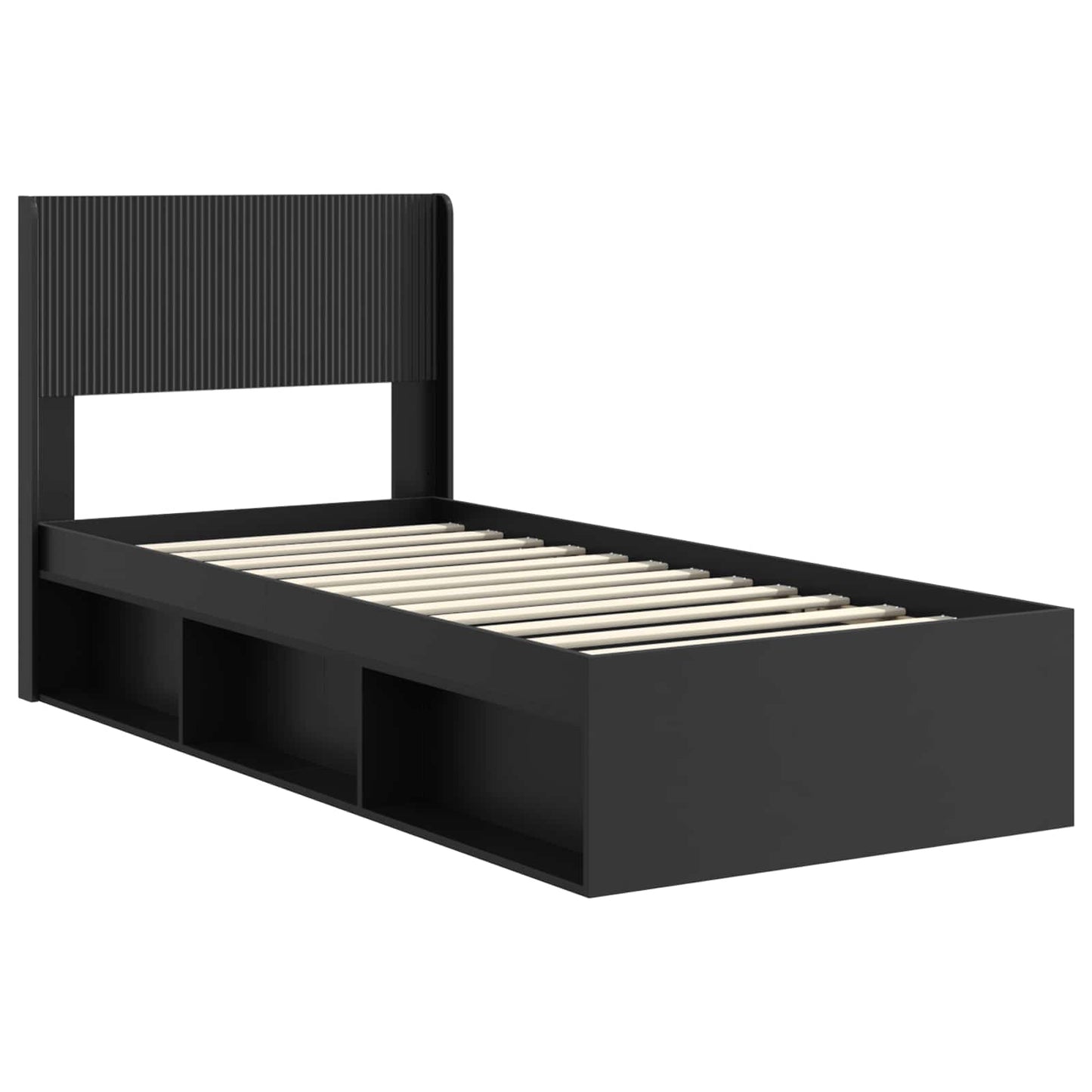vidaXL Καλάθι με αποθήκη και κεφαλάρι Μαύρο 90 x 190 cm