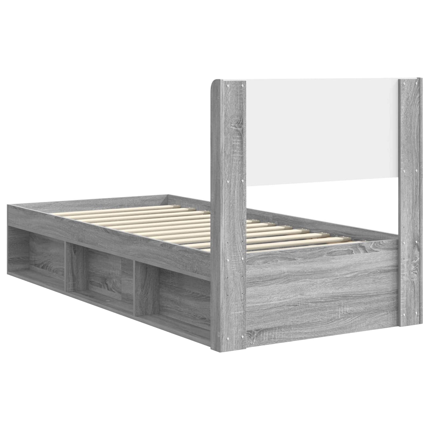 vidaXL Καλάθι με αποθήκη και κεφαλάρι Γκρι Sonoma 90 x 190 cm
