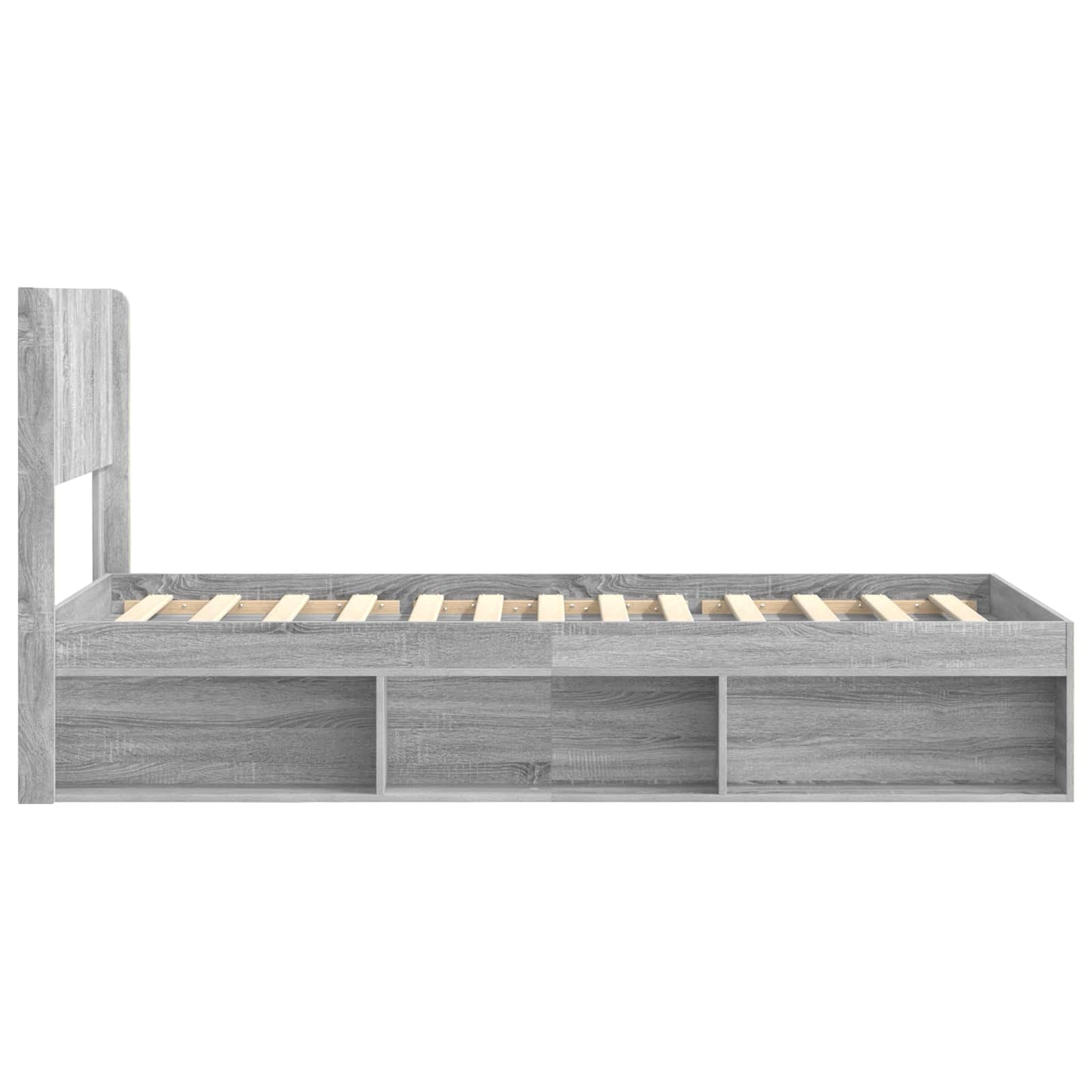 vidaXL Καλάθι με αποθήκη και κεφαλάρι Γκρι Sonoma 90 x 190 cm