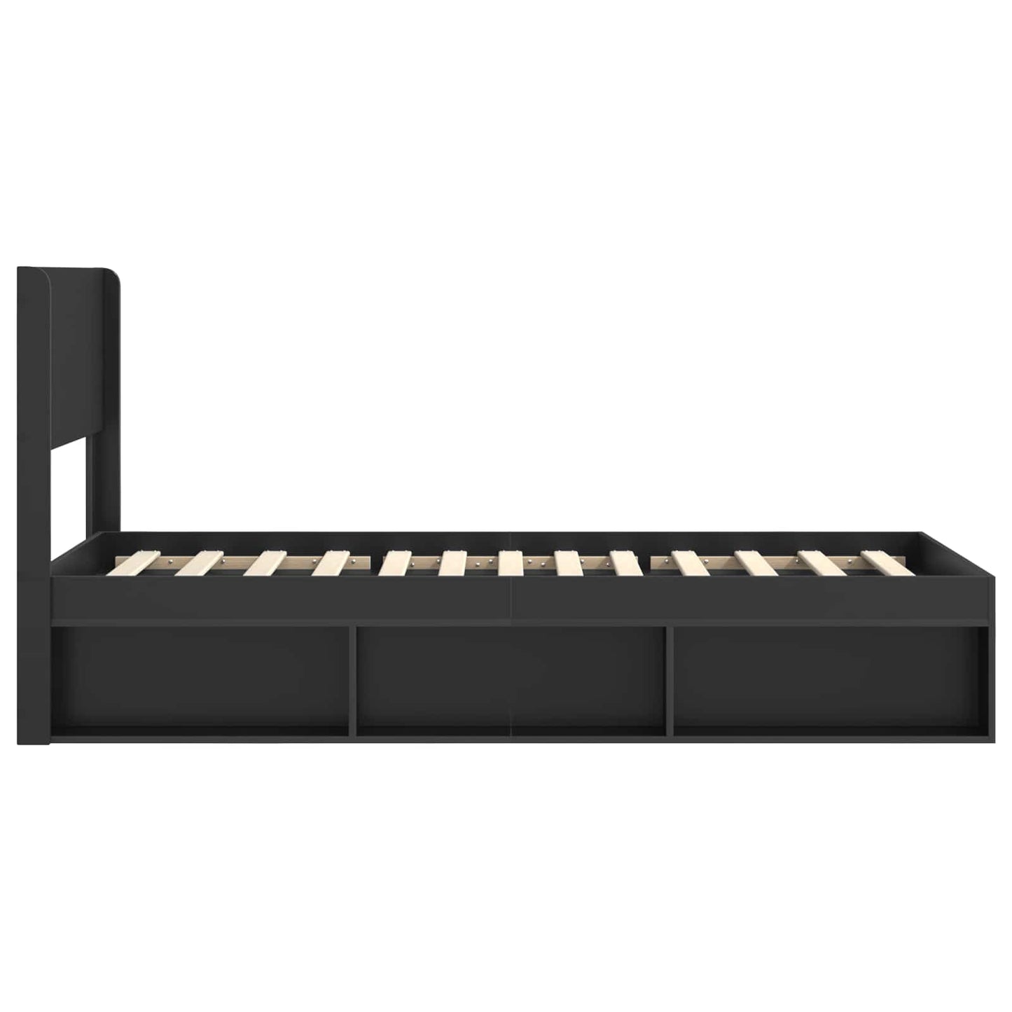 vidaXL Καλάθι με αποθήκη και κεφαλάρι Μαύρο 75 x 190 cm