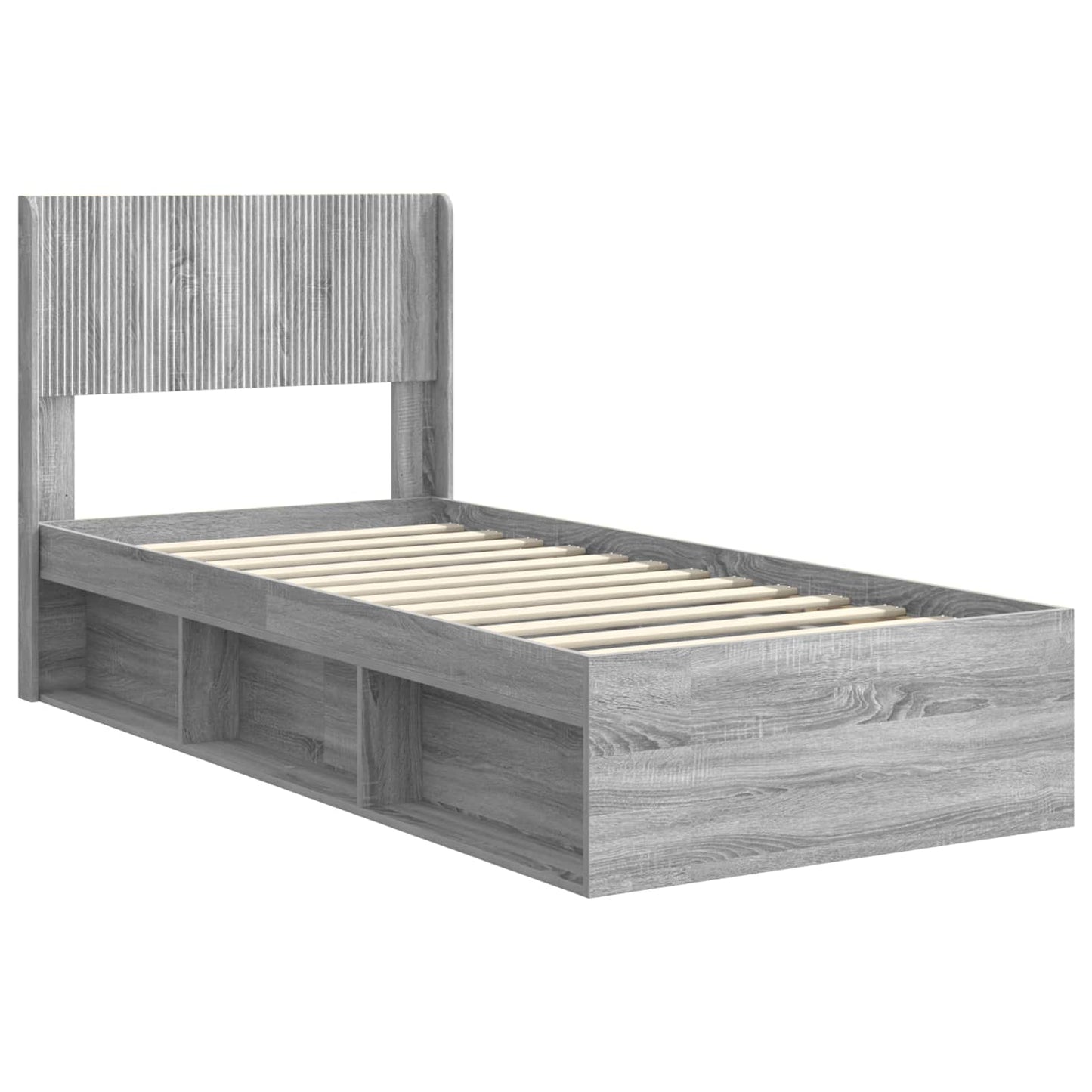 vidaXL Καλάθι με αποθήκη και κεφαλάρι Γκρι Sonoma 75 x 190 cm