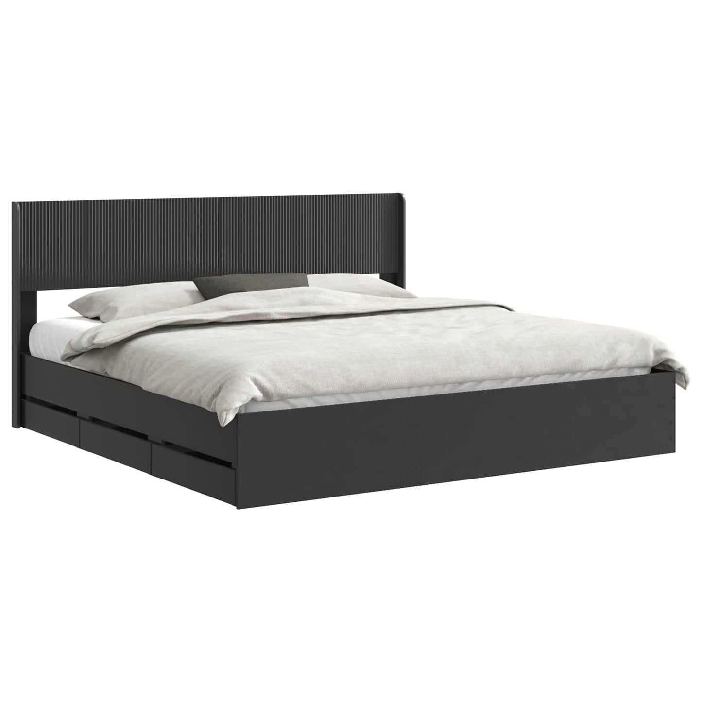 vidaXL Καλάθι με αποθήκη και κεφαλάρι Μαύρο 200 x 200 cm