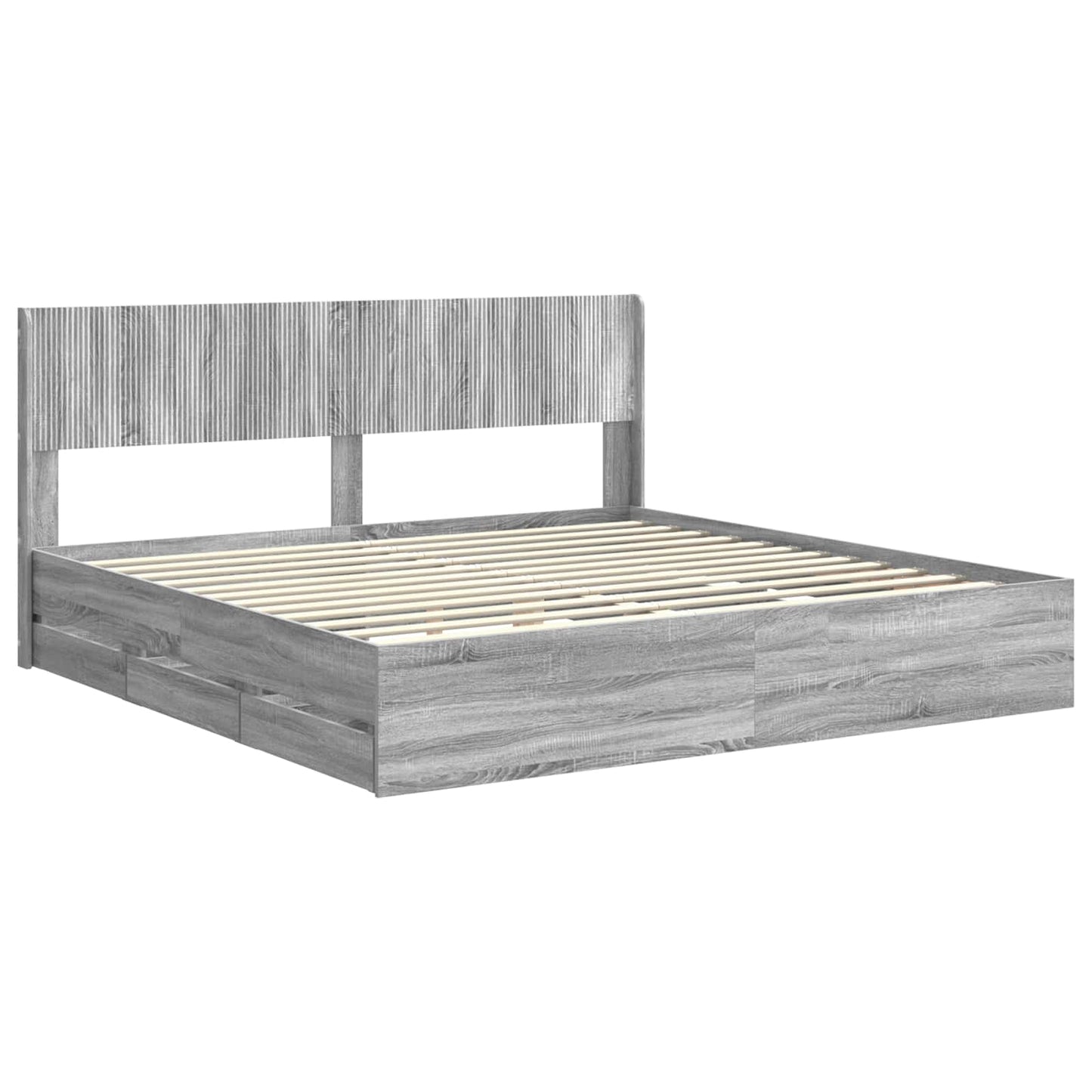 vidaXL Καλάθι με αποθήκη και κεφαλάρι Γκρι Sonoma 180 x 200 cm
