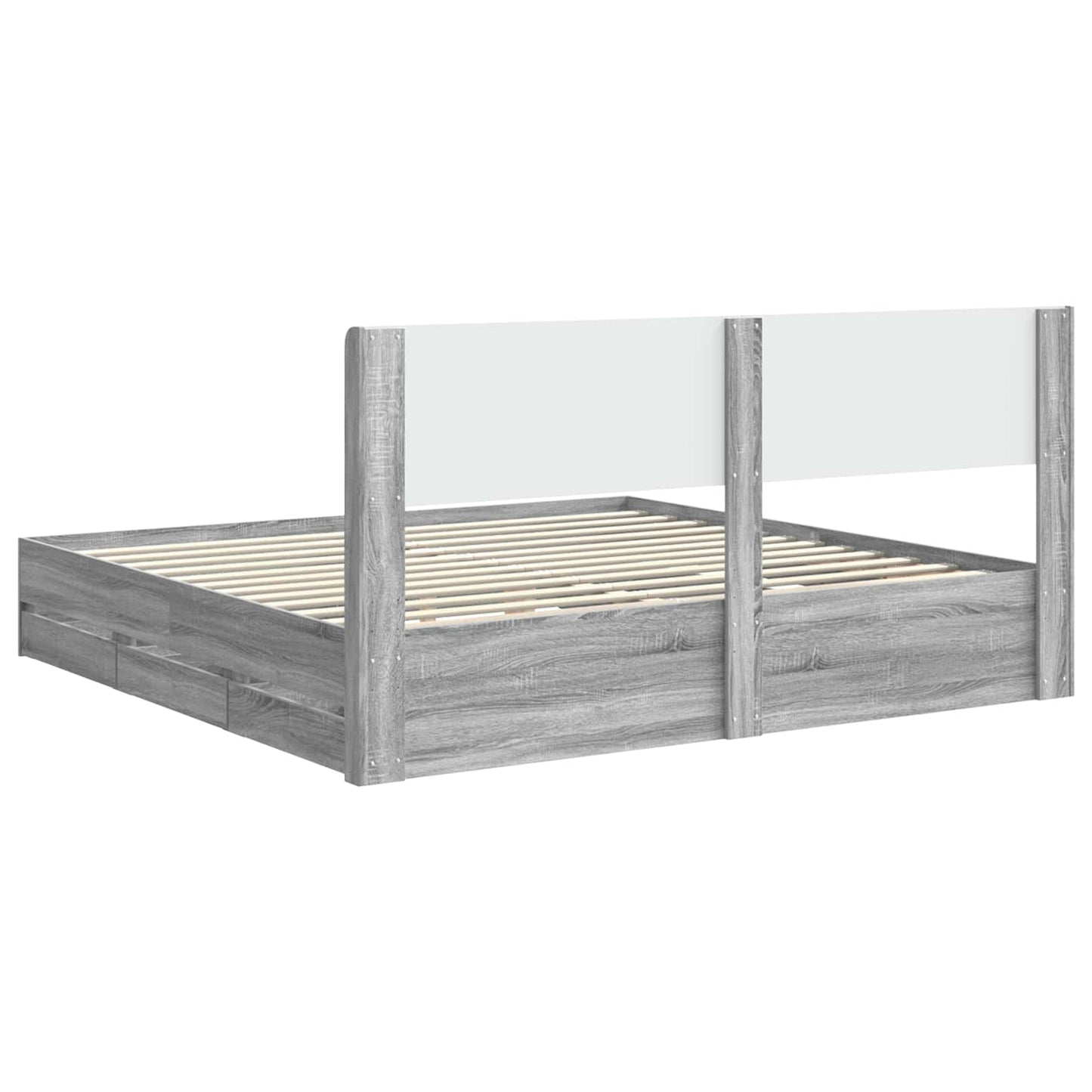 vidaXL Καλάθι με αποθήκη και κεφαλάρι Γκρι Sonoma 180 x 200 cm
