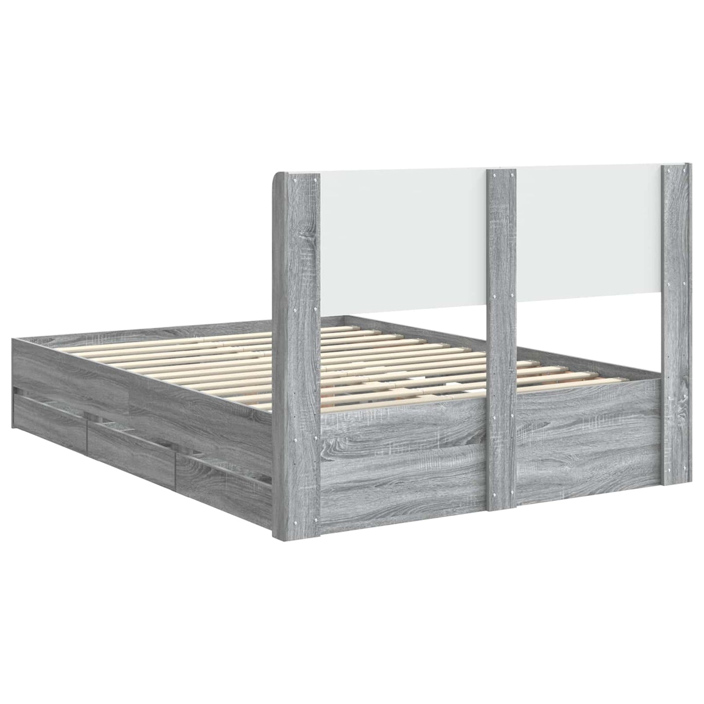 vidaXL Καλάθι με αποθήκη και κεφαλάρι Γκρι Sonoma 140 x 200 cm