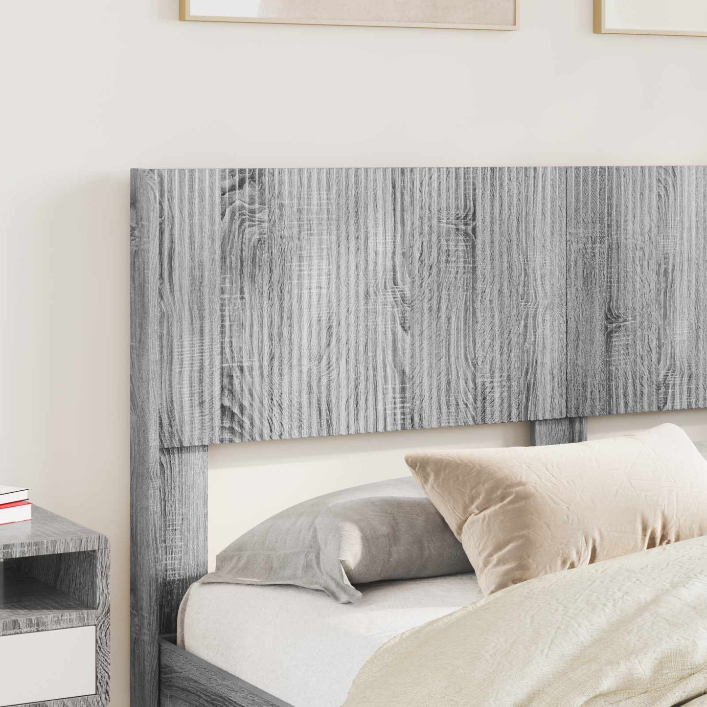 vidaXL Καλάθι με αποθήκη και κεφαλάρι Γκρι Sonoma 120 x 190 cm