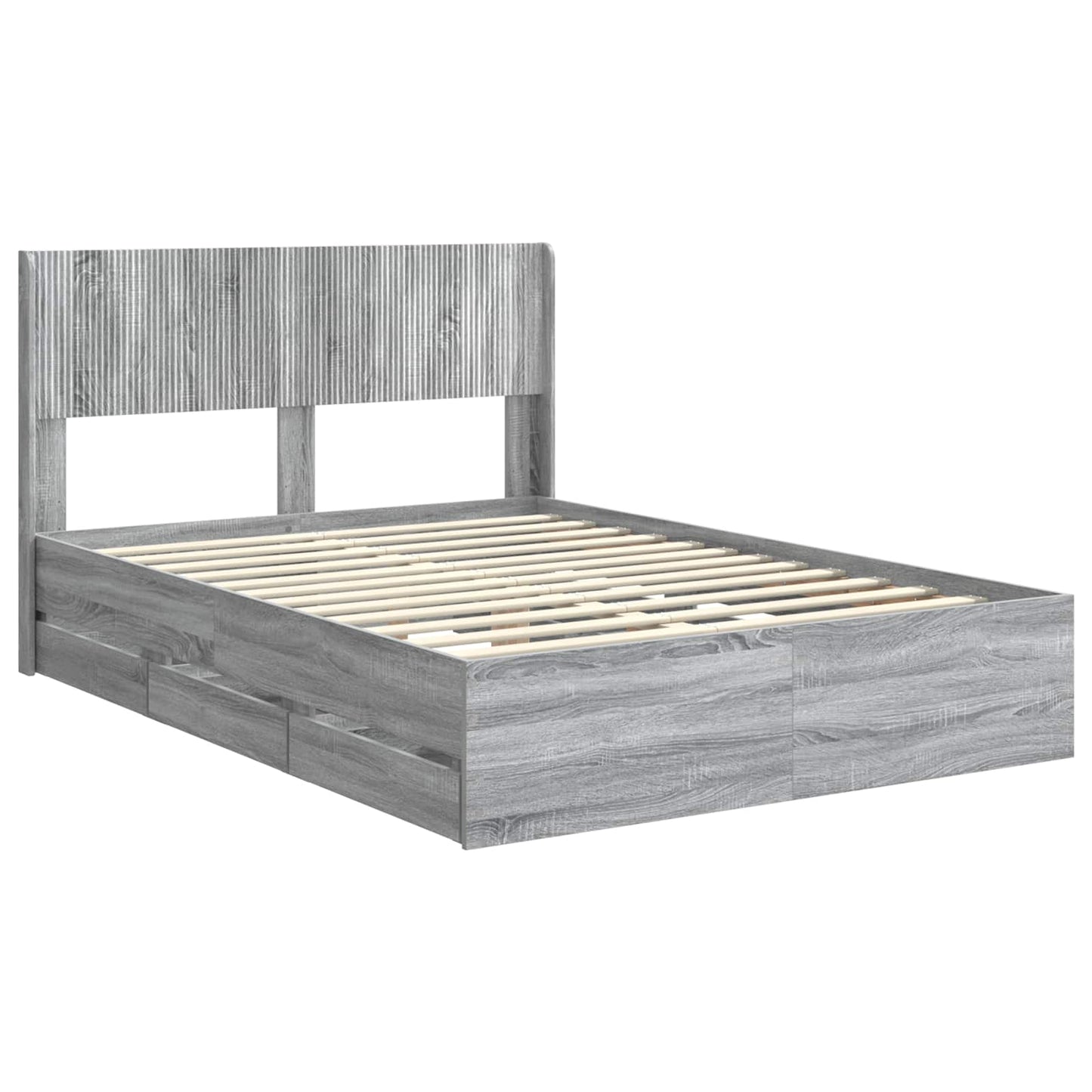 vidaXL Καλάθι με αποθήκη και κεφαλάρι Γκρι Sonoma 120 x 190 cm