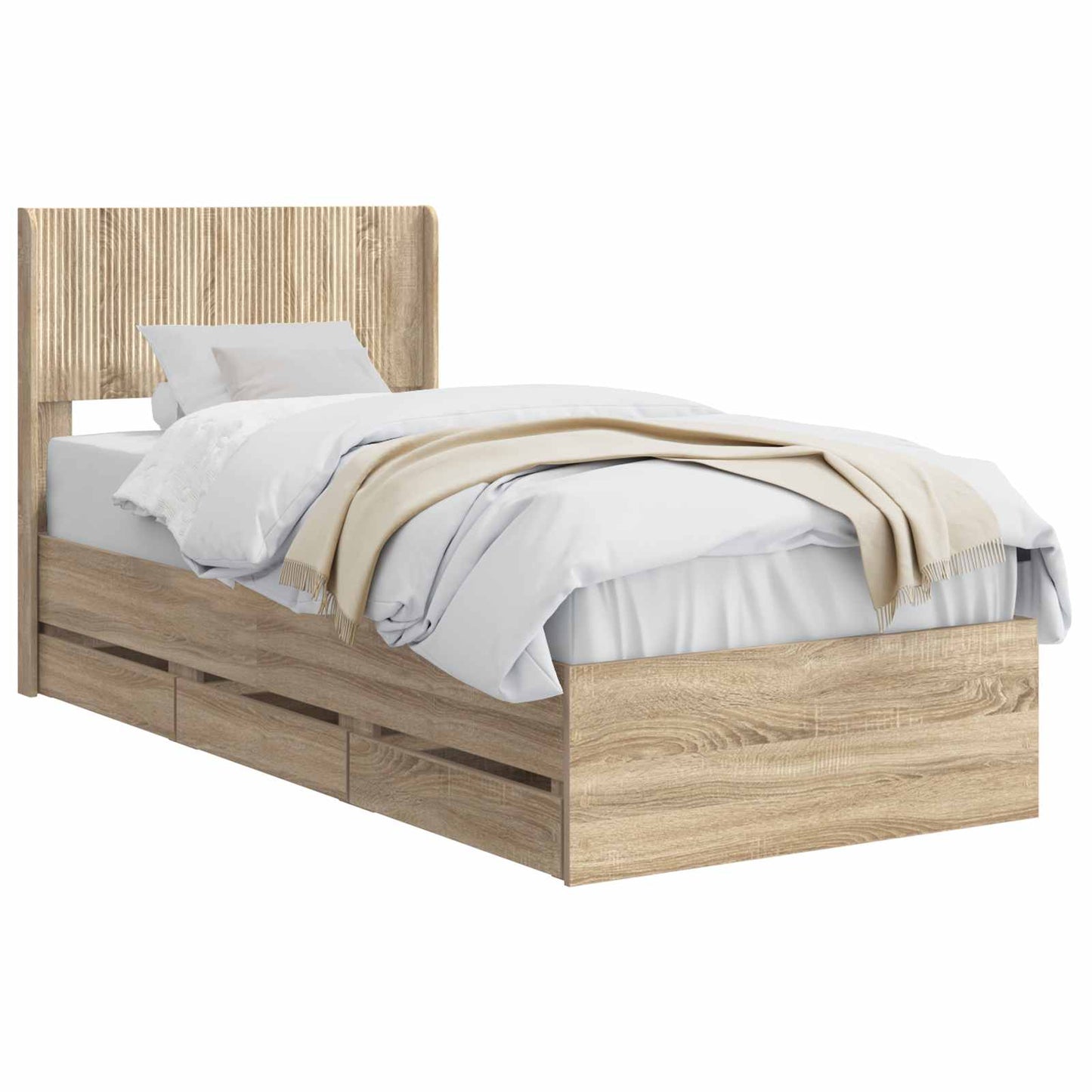 vidaXL Καλάθι με αποθήκη και κεφαλάρι Sonoma Δρυς 100 x 200 cm