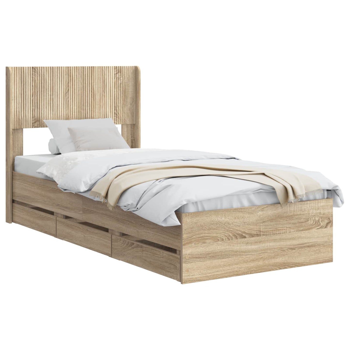 vidaXL Καλάθι με αποθήκη και κεφαλάρι Sonoma Δρυς 75 x 190 cm