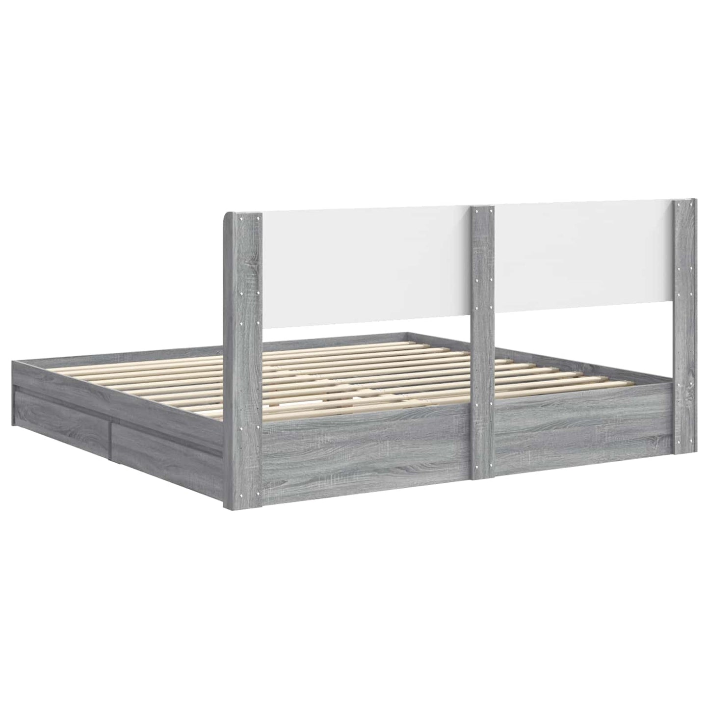 vidaXL Καλάθι με αποθήκη και κεφαλάρι Γκρι Sonoma 180 x 200 cm