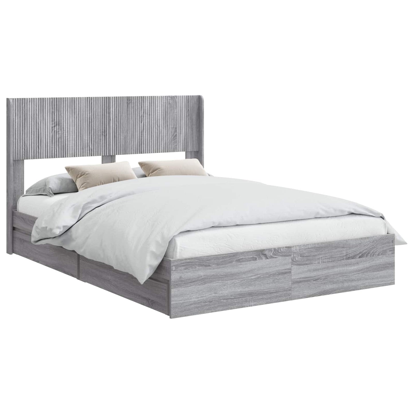 vidaXL Καλάθι με αποθήκη και κεφαλάρι Γκρι Sonoma 150 x 200 cm