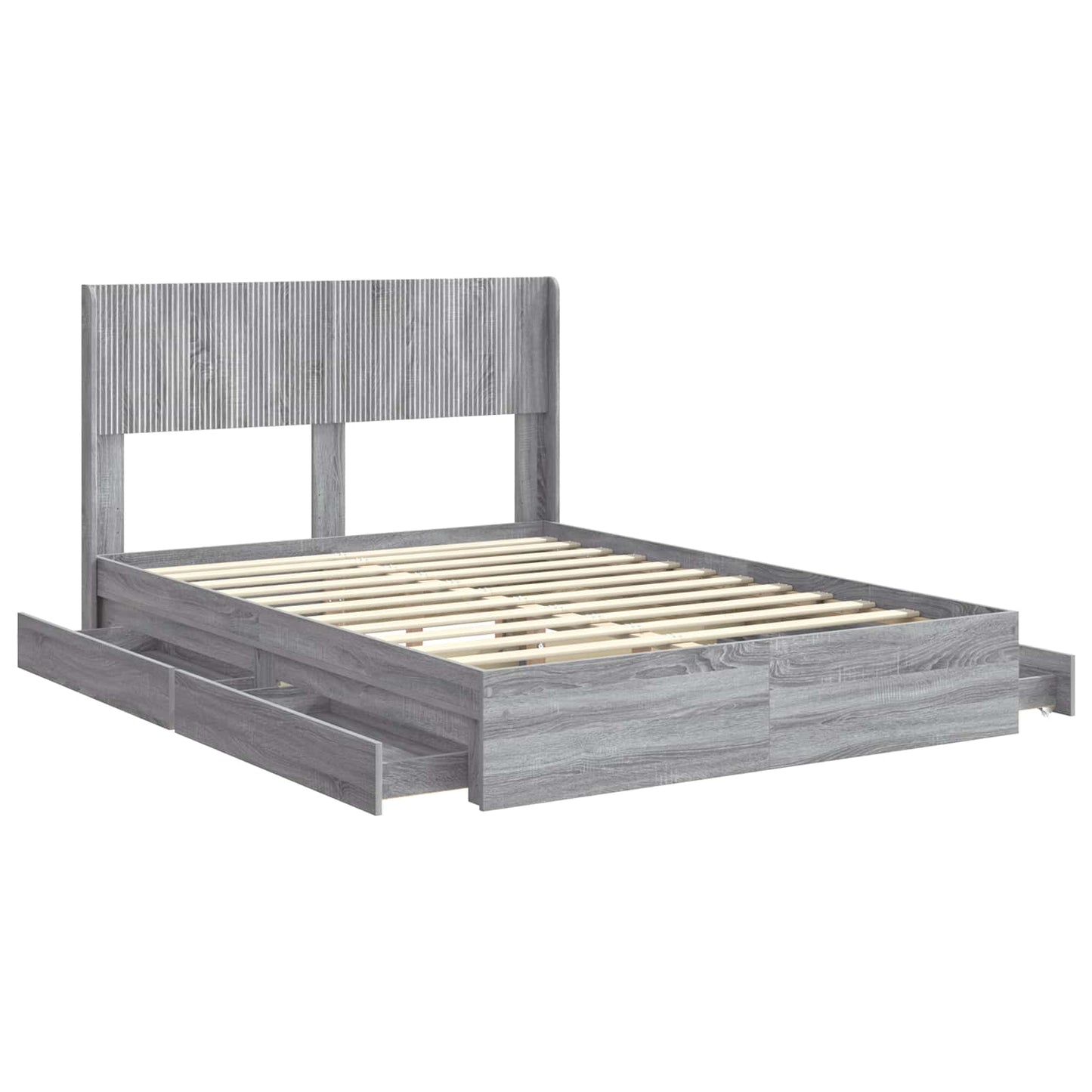 vidaXL Καλάθι με αποθήκη και κεφαλάρι Γκρι Sonoma 140 x 200 cm