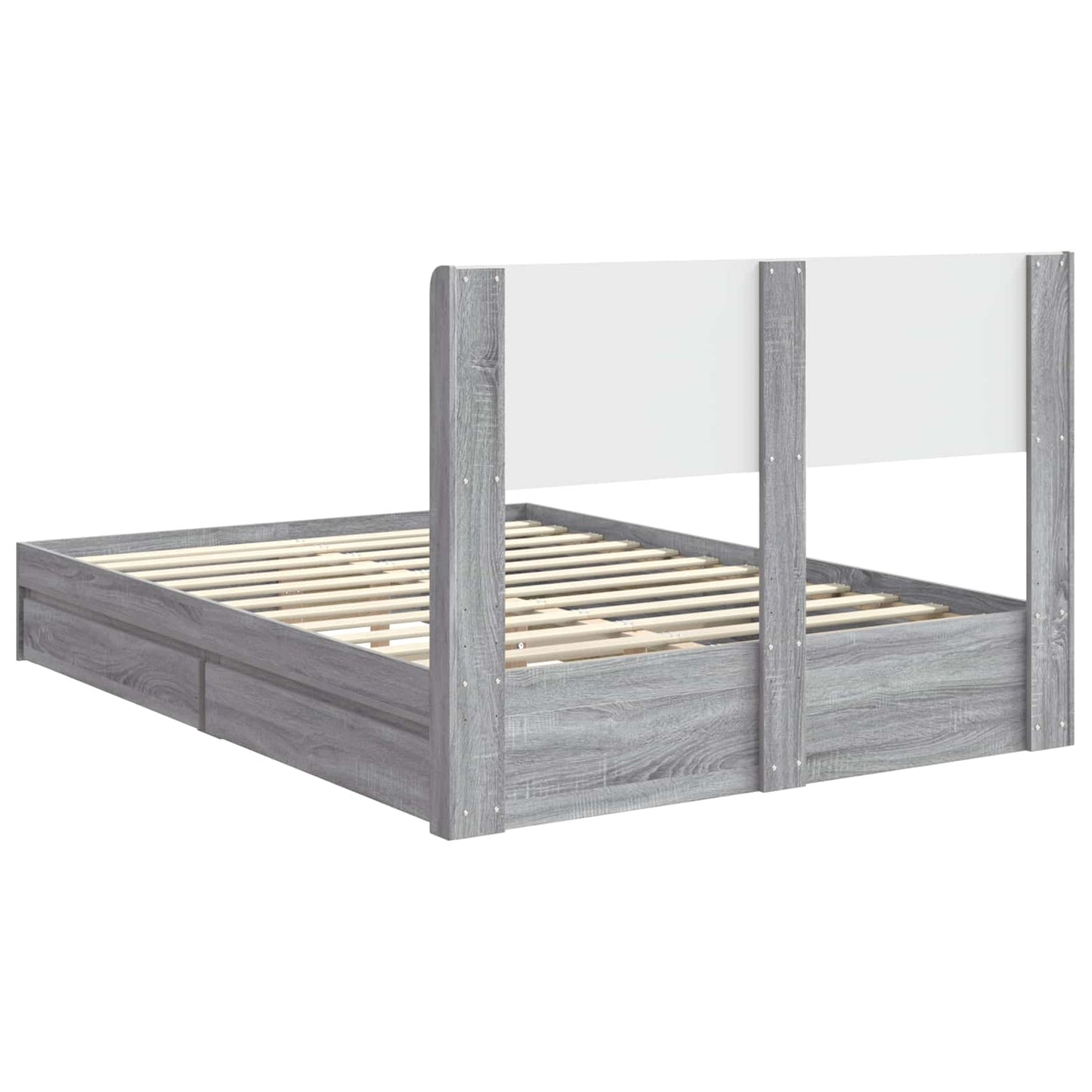 vidaXL Καλάθι με αποθήκη και κεφαλάρι Γκρι Sonoma 140 x 200 cm