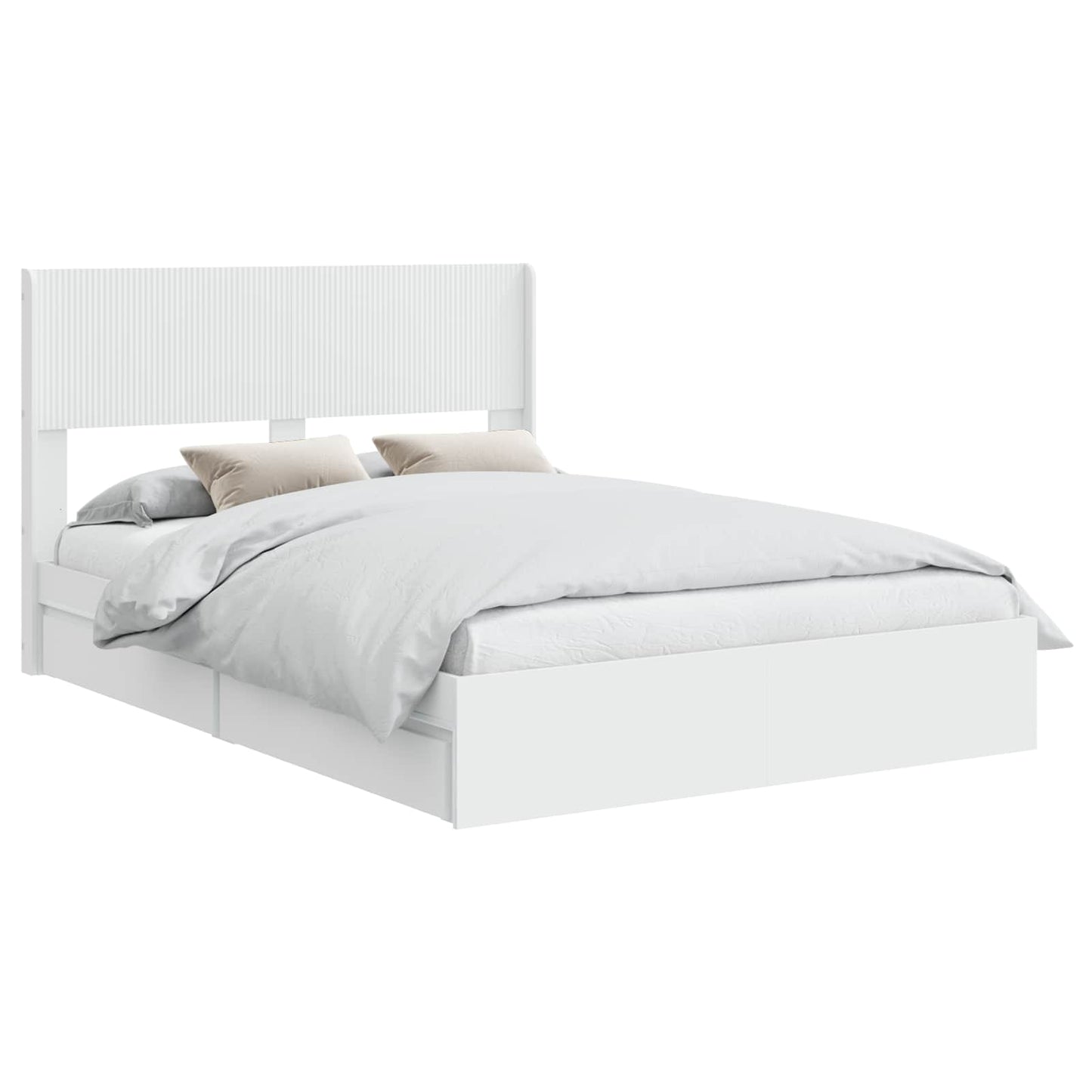 vidaXL Καλάθι με αποθήκη και κεφαλάρι Λευκό 140 x 190 cm