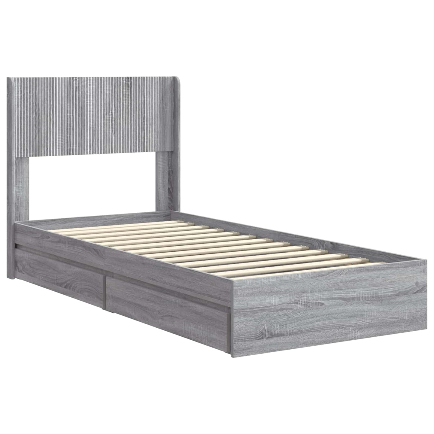 vidaXL Καλάθι με αποθήκη και κεφαλάρι Γκρι Sonoma 100 x 200 cm
