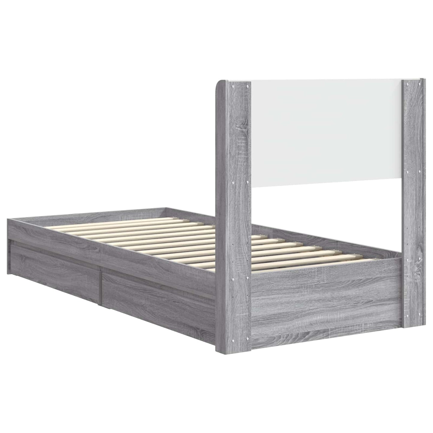 vidaXL Καλάθι με αποθήκη και κεφαλάρι Γκρι Sonoma 100 x 200 cm