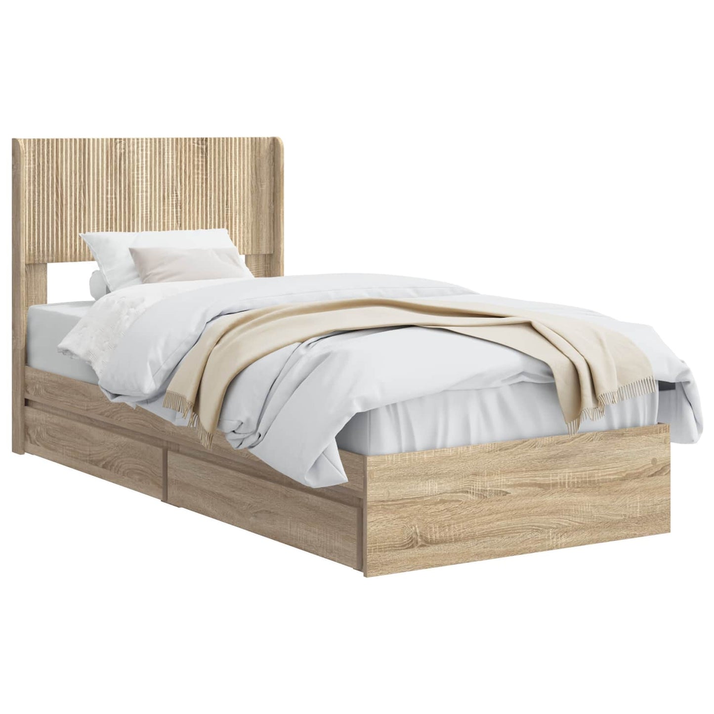 vidaXL Καλάθι με αποθήκη και κεφαλάρι Sonoma Δρυς 90 x 200 cm