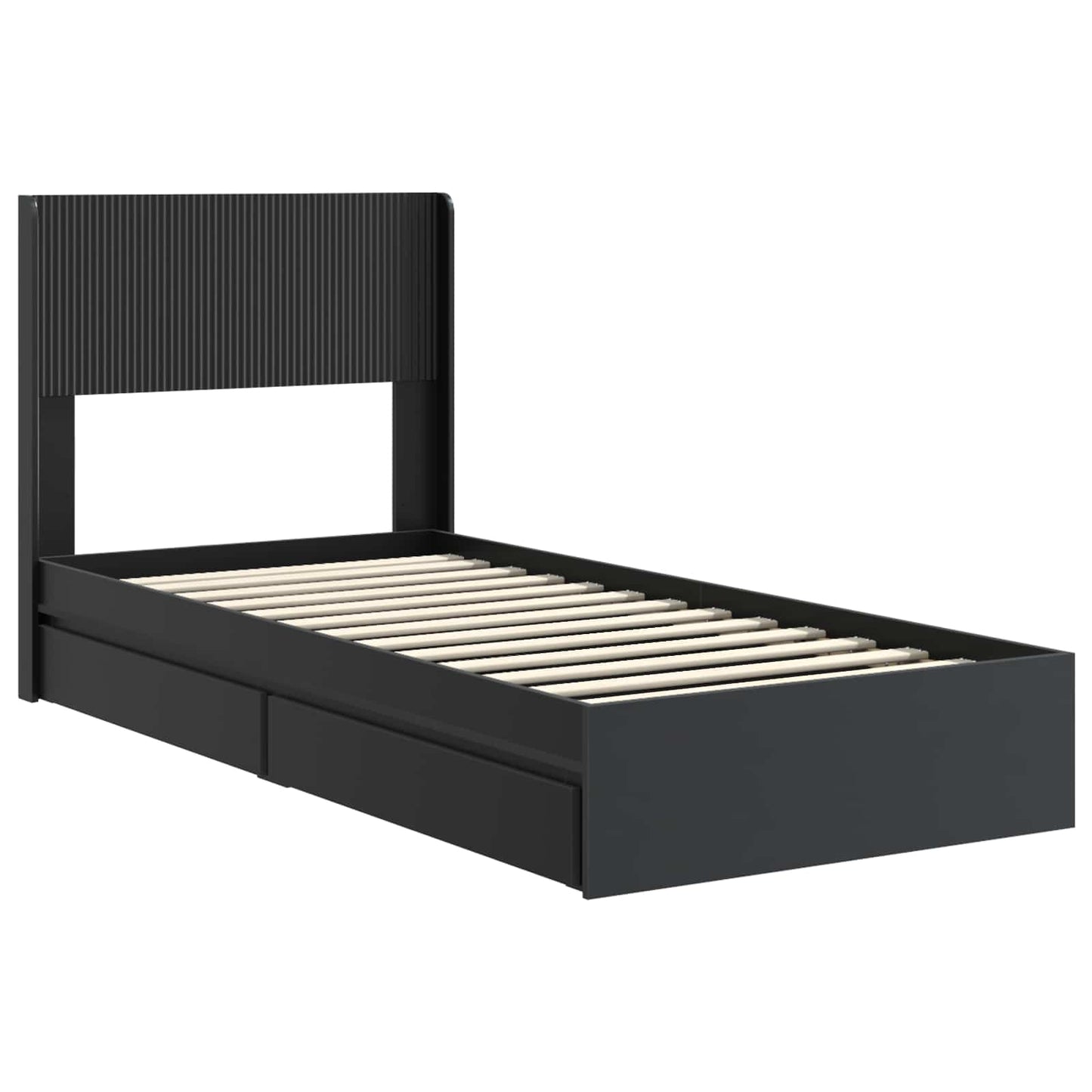 vidaXL Καλάθι με αποθήκη και κεφαλάρι Μαύρο 90 x 190 cm