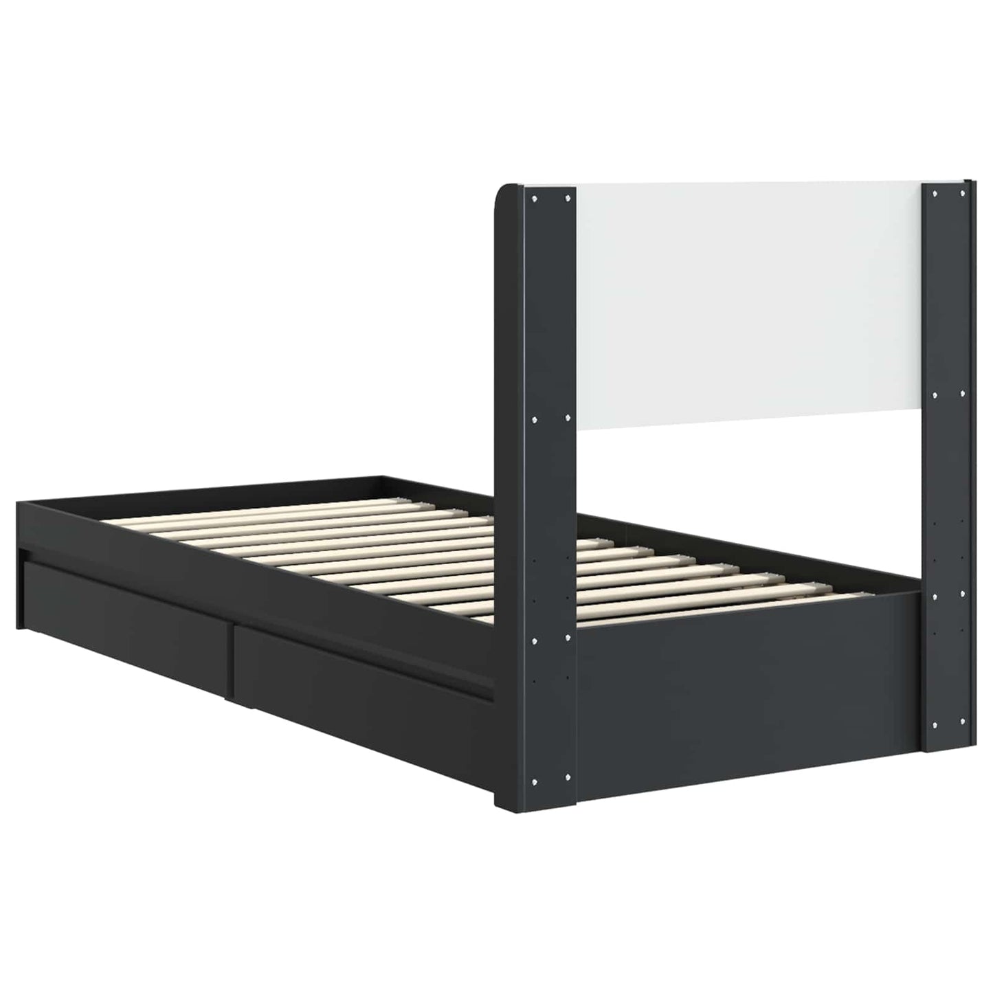 vidaXL Καλάθι με αποθήκη και κεφαλάρι Μαύρο 90 x 190 cm